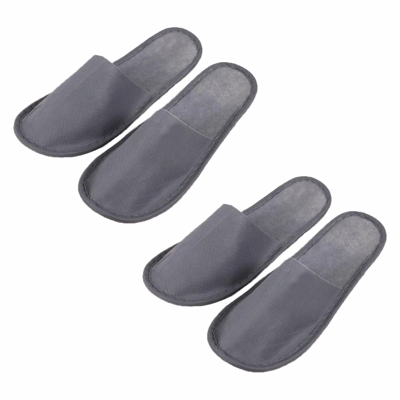 Pantofole Hotel - 2 Paia Usa E Getta Antiscivolo per Ospiti, SPA, Ciabatte Monouso, Sposa Bianco (Taglia EU 37-43, Grigio)