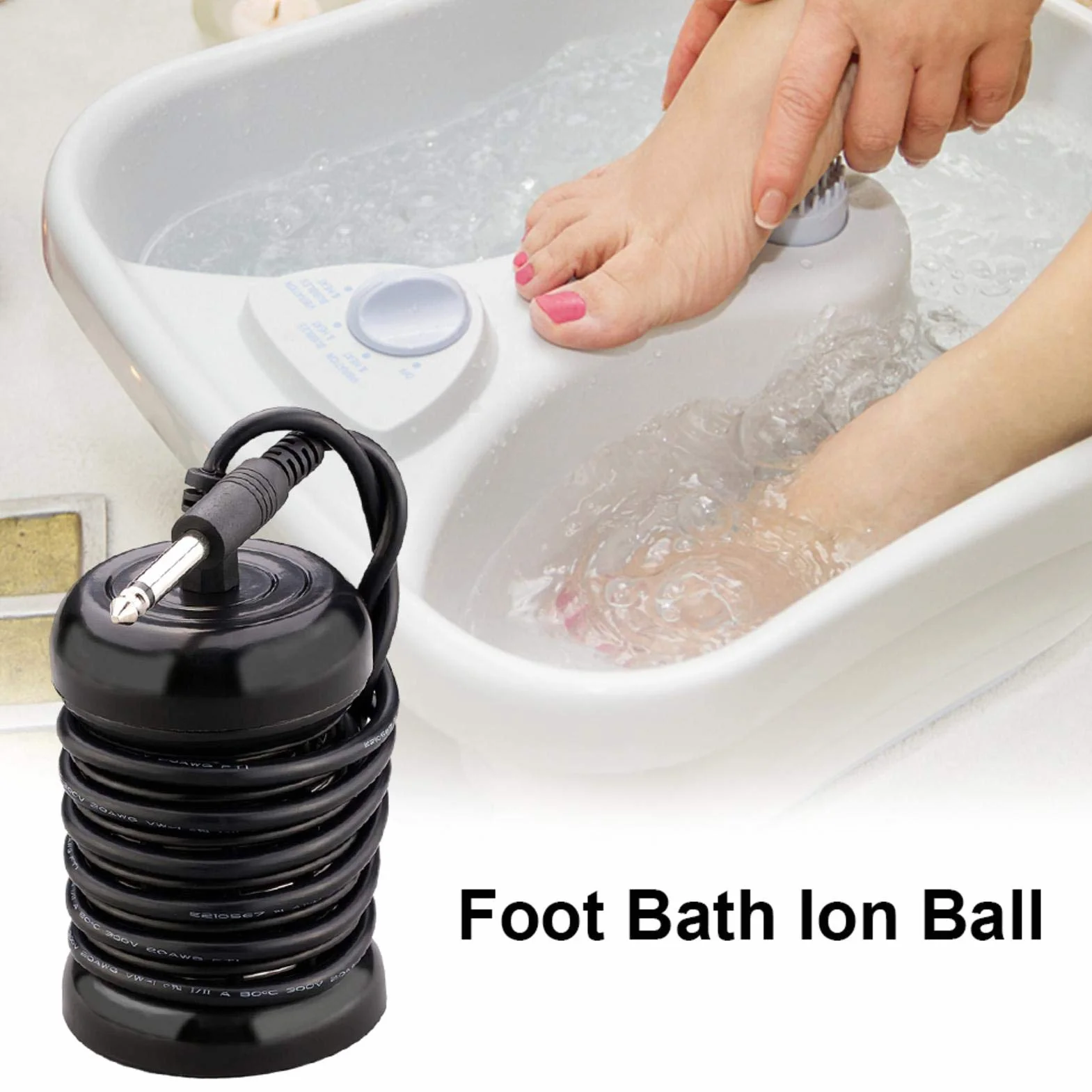 Ionic Detox Foot Bath Array Round Bobine in acciaio inox di ricambio per Ionic Detox Foot SPA Cleanse Machine (nero)