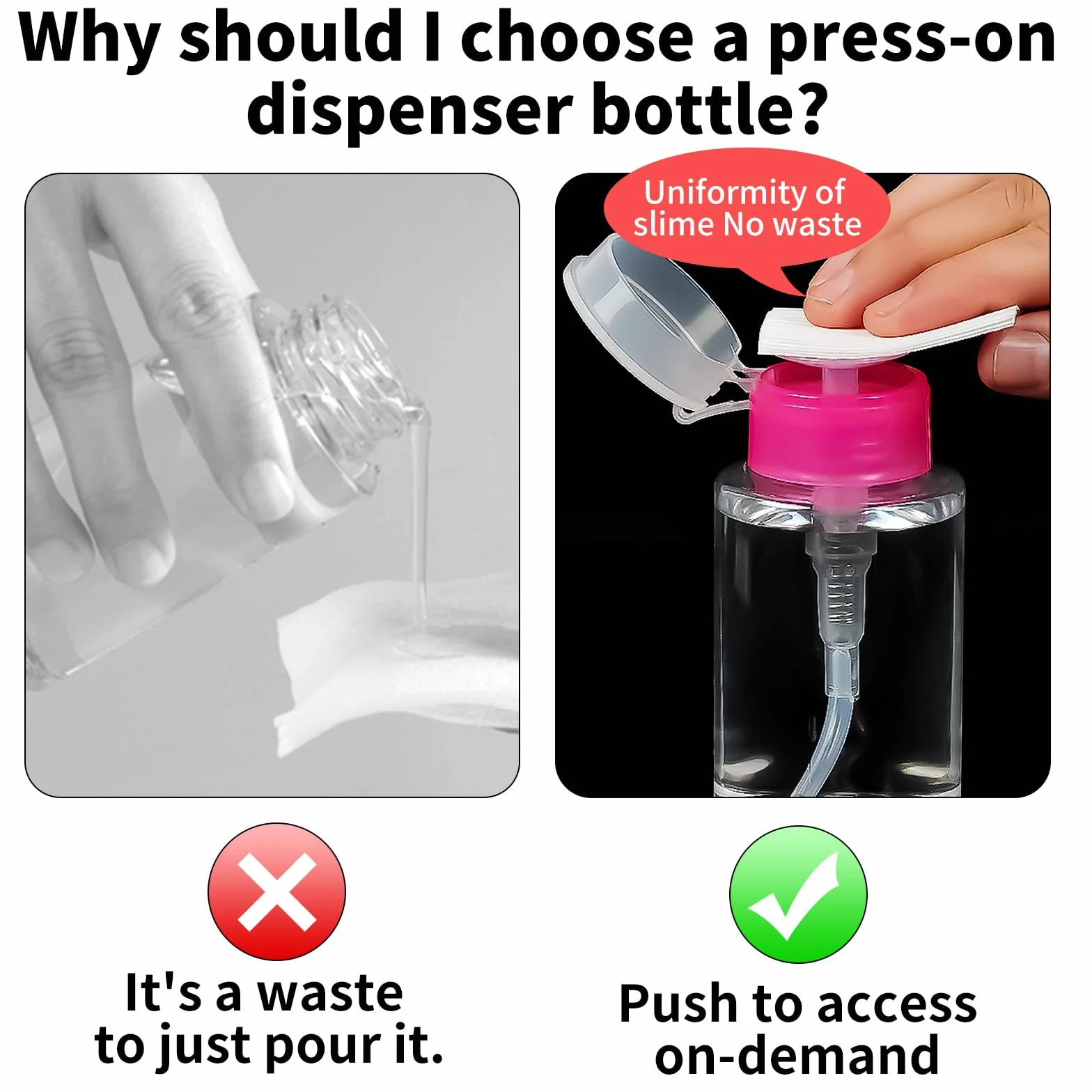 4 Pezzi Dispenser per Smalto,180 ml Flaconi a Pompa in Plastica, Bottiglie Ricaricabili per Detergenti e Liquidi Domestici, Contenitori da Viaggio Portatili Multiuso, Accessori per Casa e Cucina