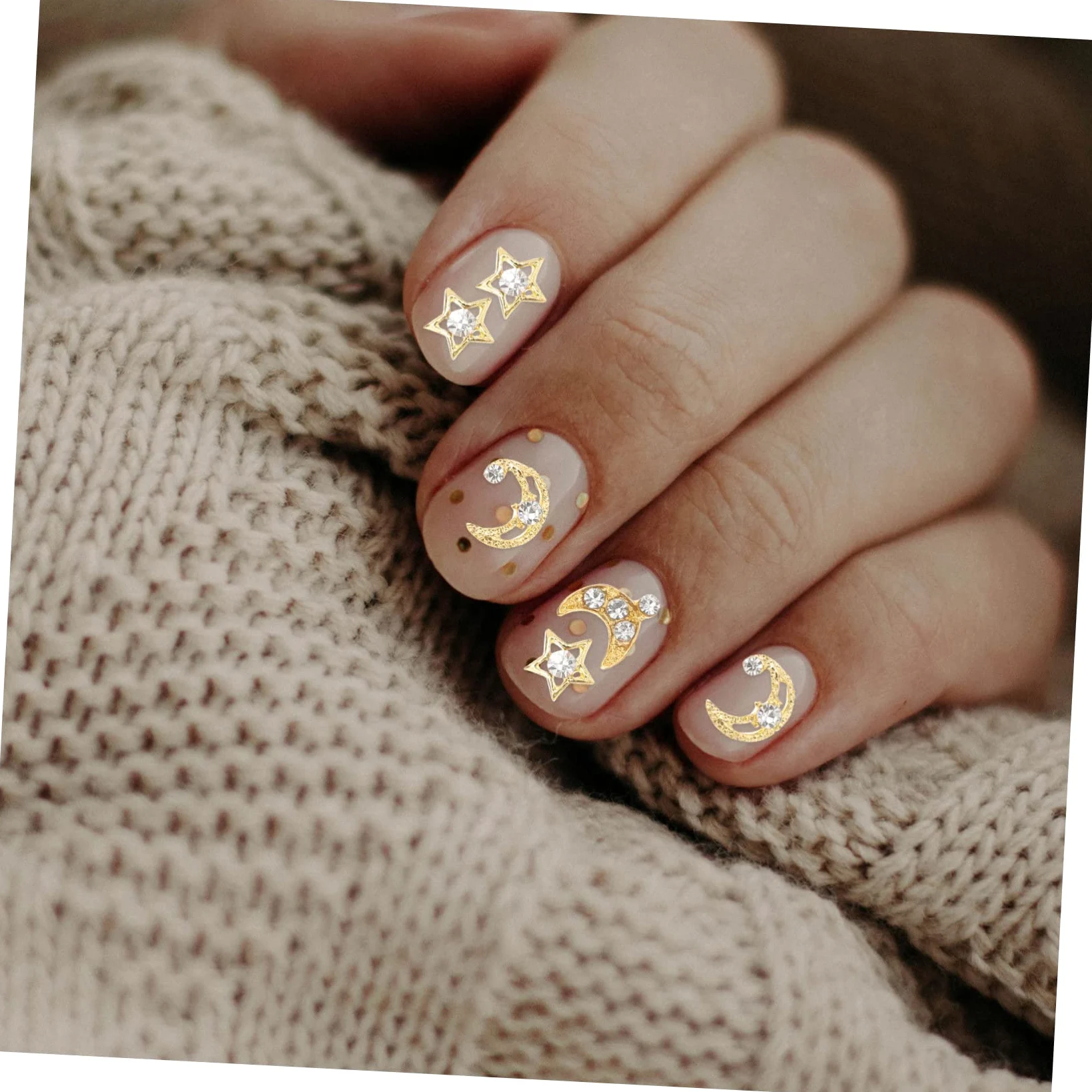 SHERCHPRY 4 Set Ciondoli Unghie Metallo Decorazioni Per Nail Art Accessori Glamour Per Unghie Con Facili Applicare E Personalizzare 30 Pezzi*4