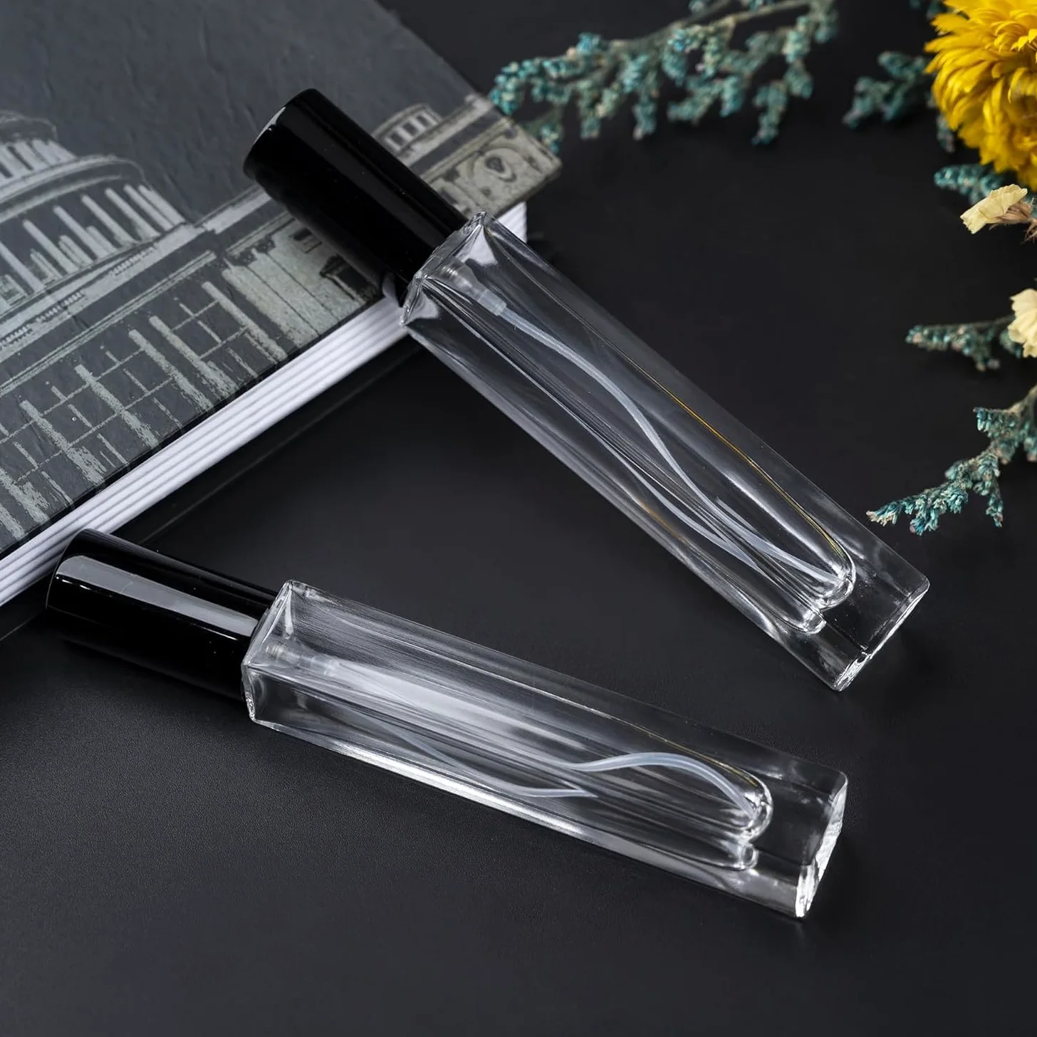 Mini Bottiglie di Profumo da Viaggio, Atomizzatore di Profumo 10 Pezzi 10ML Bottiglia di Profumo Testa di Spruzzo Elettrochimico Profumo Portatile Bottiglie Riutilizzabili Vuote Ricaricabili (Color :