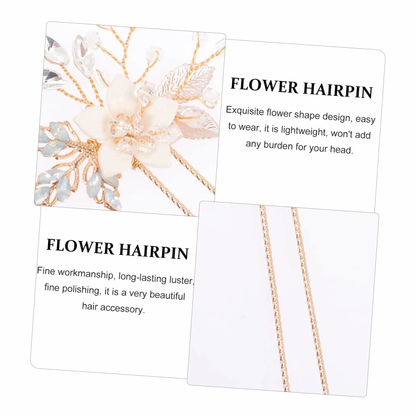 minkissy 5paia Fermaglio Per Con Strass Forma Di Fiore Accessorio Elegante Per Sposa e Cerimonie Confezione Da Leggero e Comodo Da Indossare Decorazione Brillante Per Matrimoni e Feste
