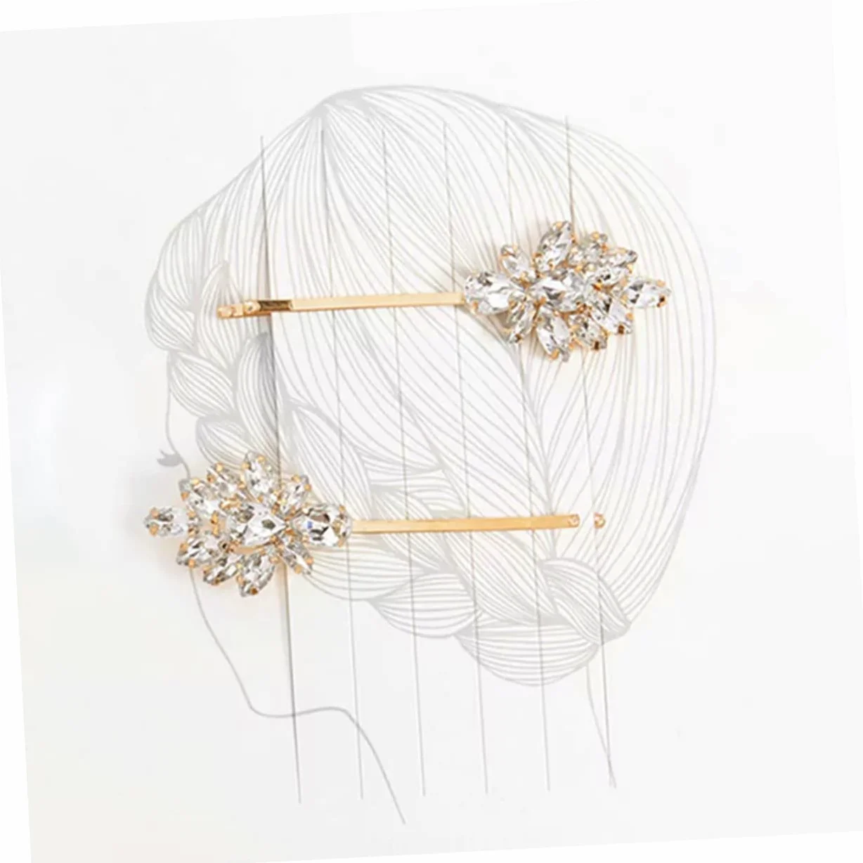 FRCOLOR 20pezzi Fermagli Per Con Strass Accessori Eleganti Per Ragazze e Donne Perfetti Per Matrimoni e Cerimonie