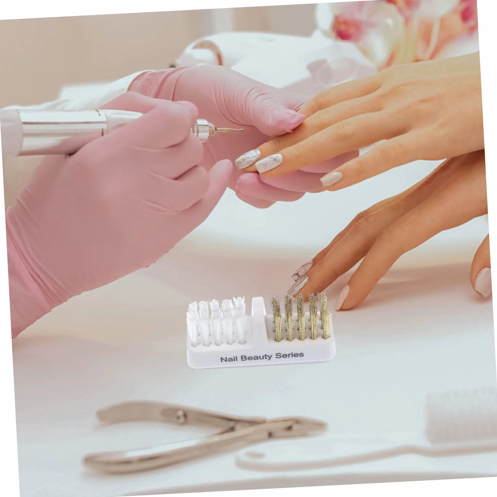 Healeved Spazzola Pulizia Unghie Rame Pennello Manicure Professionale 4.6x2.3x1.5 Pollici