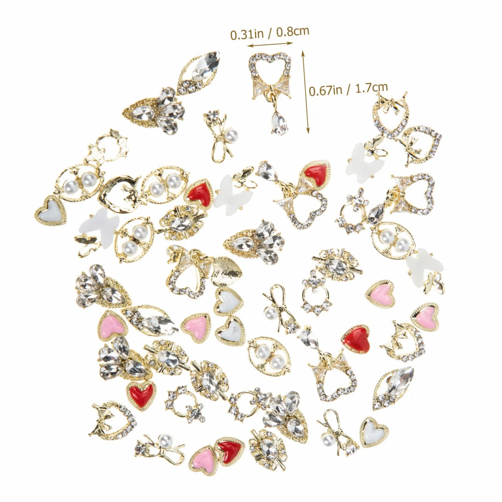 2 Set Decorazioni Per Unghie Accessori Per Nail Art Eleganti E Creativi Per Feste Matrimoni E Per Amiche E Appassionate Manicure 60 Pezzi*2