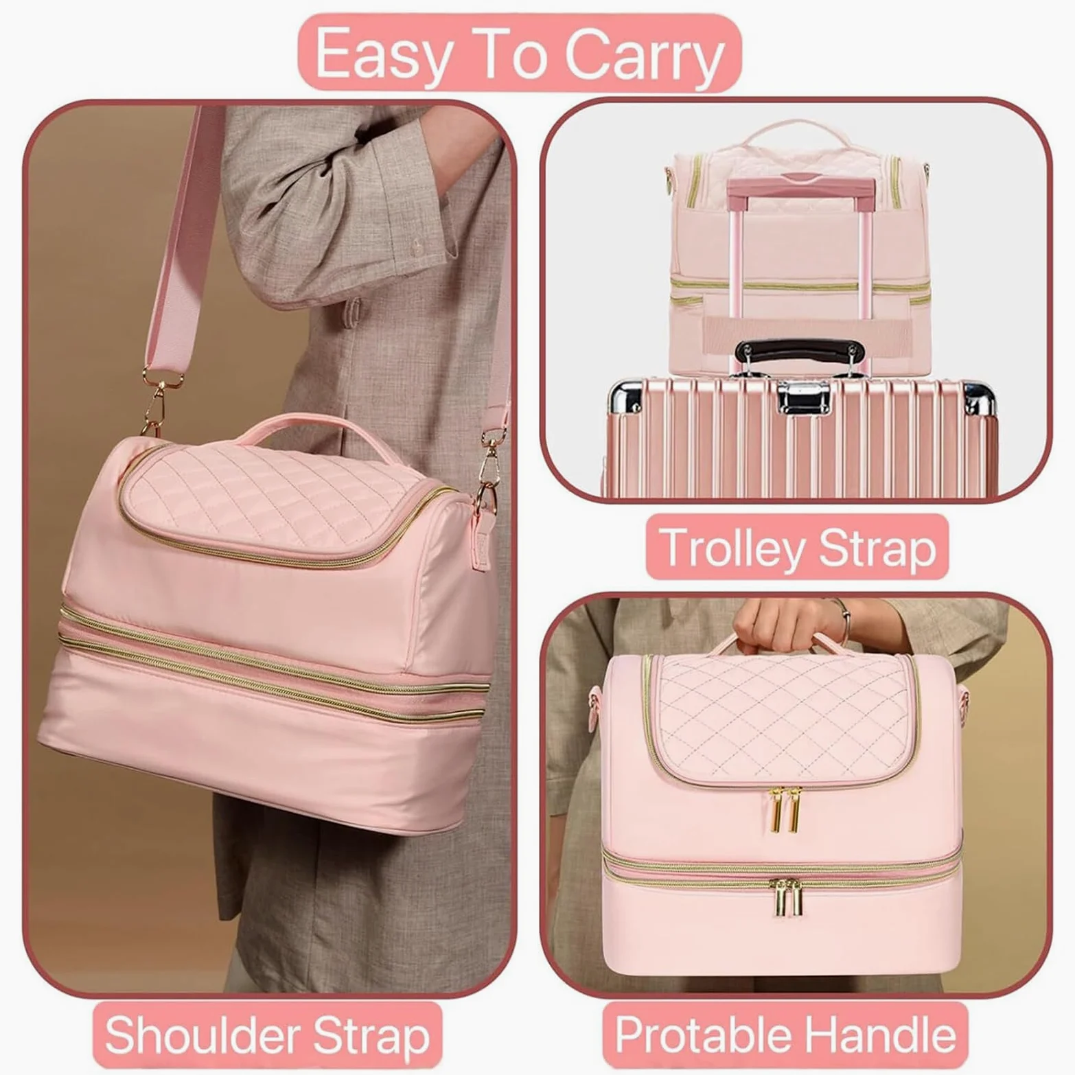 Borsa organizer per strumenti per unghie Custodia piccola per pennelli da trucco Borsa da viaggio per smalti per unghie Borsa per cosmetici da viaggio con manico per riporre strumenti artistici