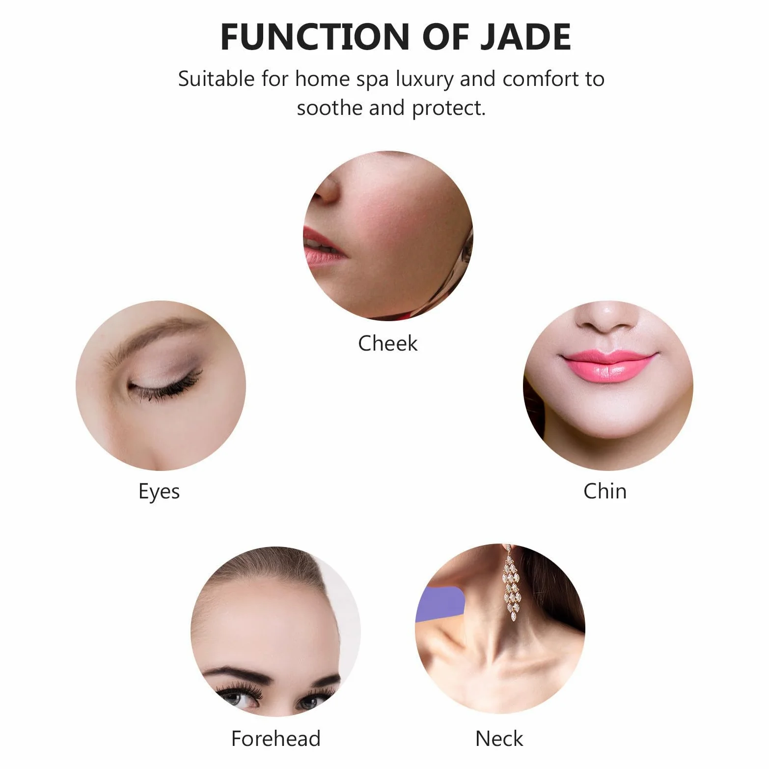 Ciieeo Maschera Viso in Jade, per Massaggio, Verde, per Sollievo da Bruxismo e Terapia, Uso Domestico e Primo Soccorso