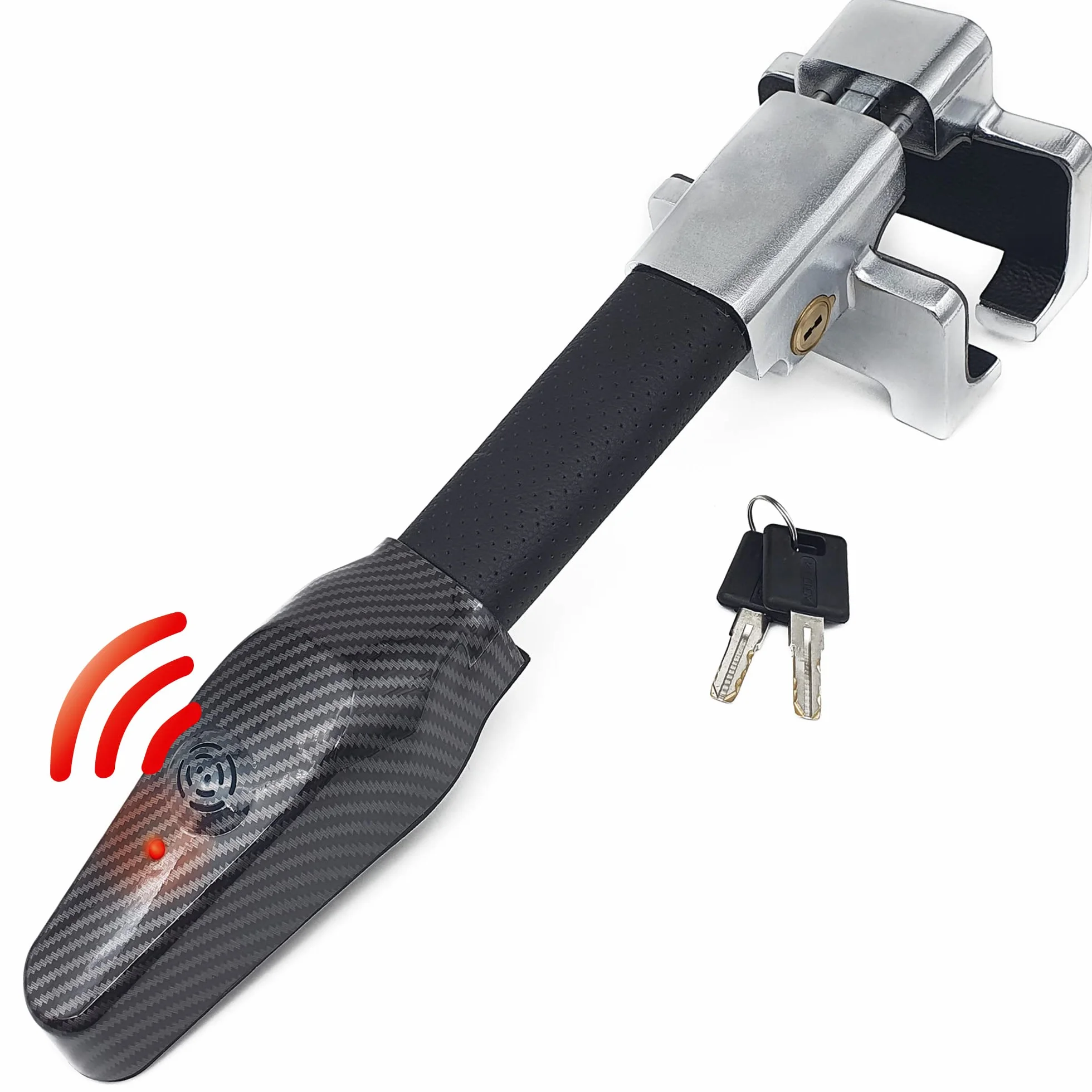 KRASER KR830 Antifurto Auto, Blocca Sterzo con Allarme 120dB, Universale