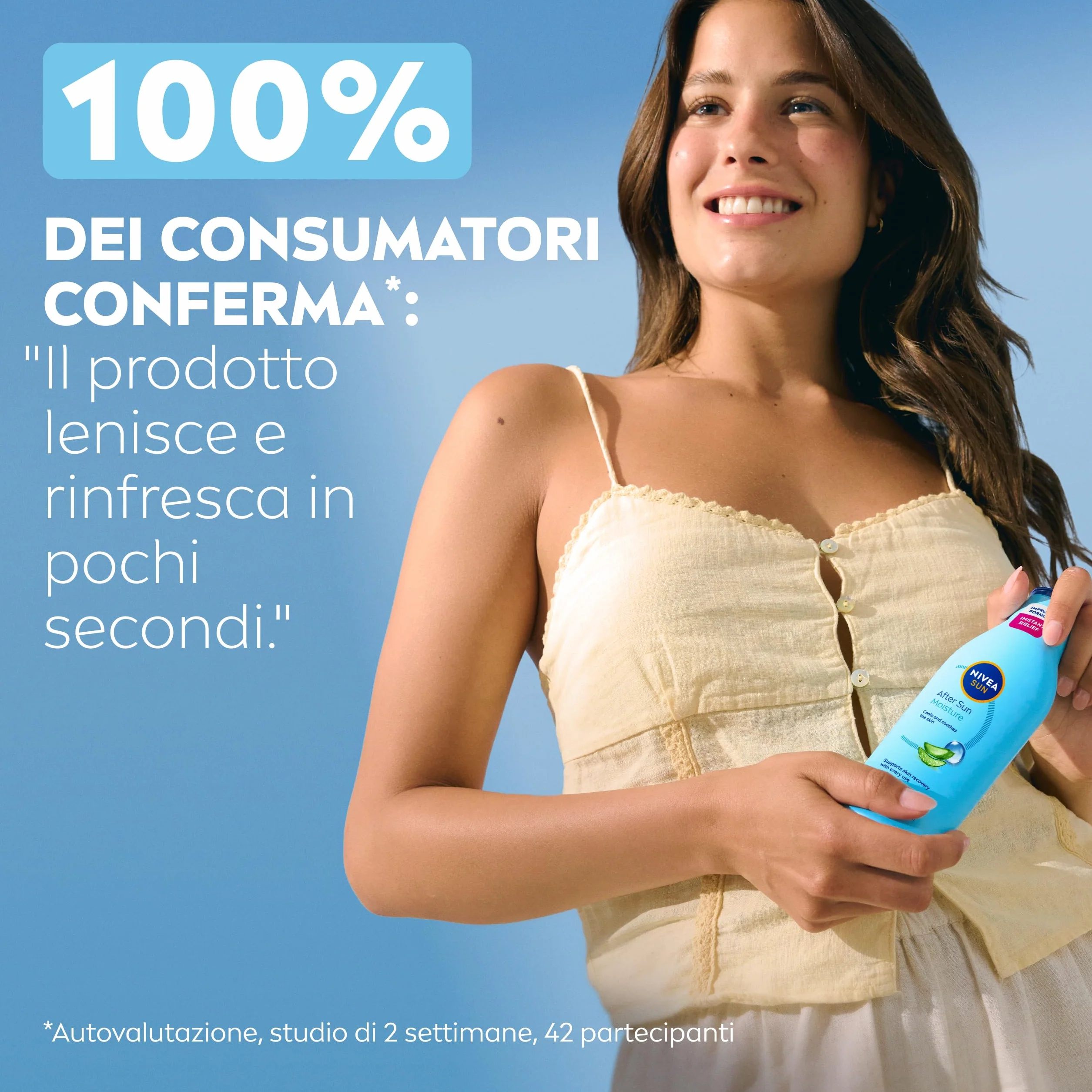 NIVEA SUN Doposole Hydrate 200 ml Aftersun con Aloe Vera Bio Vitamina E e Acido Ialuronico