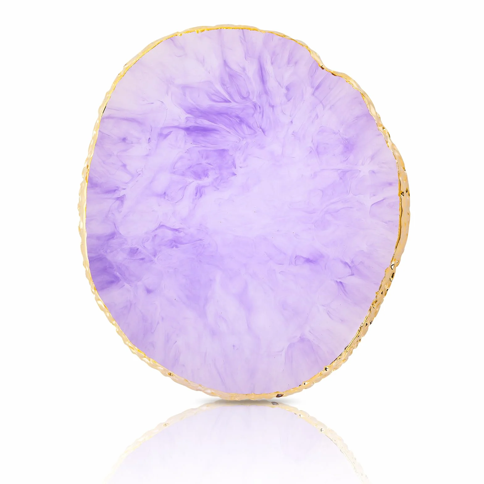 WLLHYF Tavolozza per nail art, in resina, per nail art, mista, irregolare, piastra per il trucco, per nail art, colore dipinto a mano (viola)