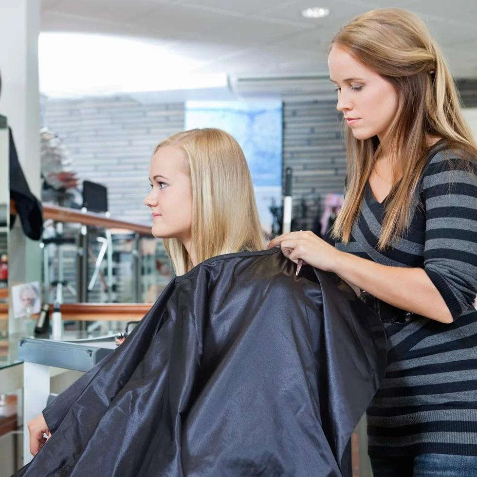 URAQT Mantelle per Parrucchiere, Mantella Taglio Capelli a Tutta Lunghezza, Telo Parrucchiera Professionale per Acconciatura, Taglio e Capelli che Muoiono