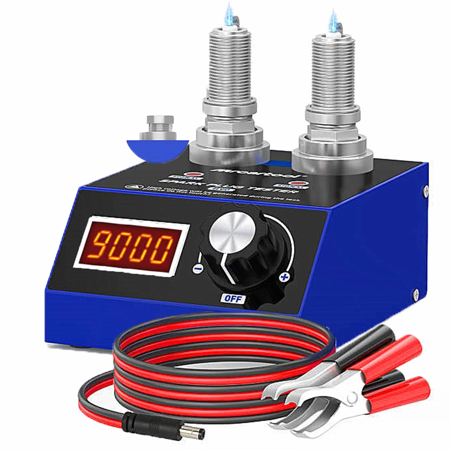 Tester per candele H90, con display LCD, tester di accensione per auto, con doppio foro, scanner diagnostico per veicoli a benzina da 12 V