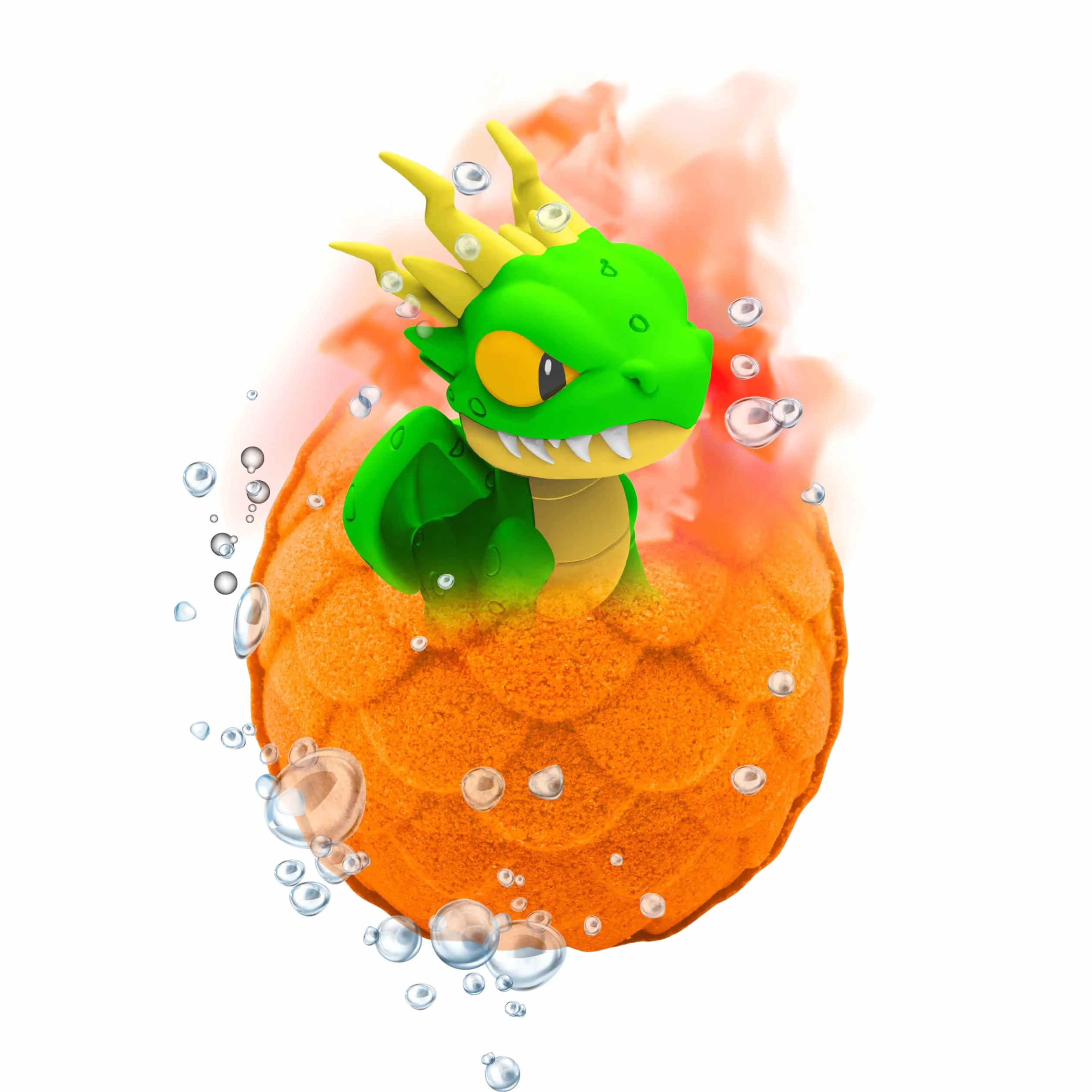 INKEE Surprise Dragons – Bomba da bagno per bambini con sorpresa, drago giocattolo all'interno – Palla da bagno per bambini con fragranza Coca arancione – divertimento palline da bagno con sorpresa (1