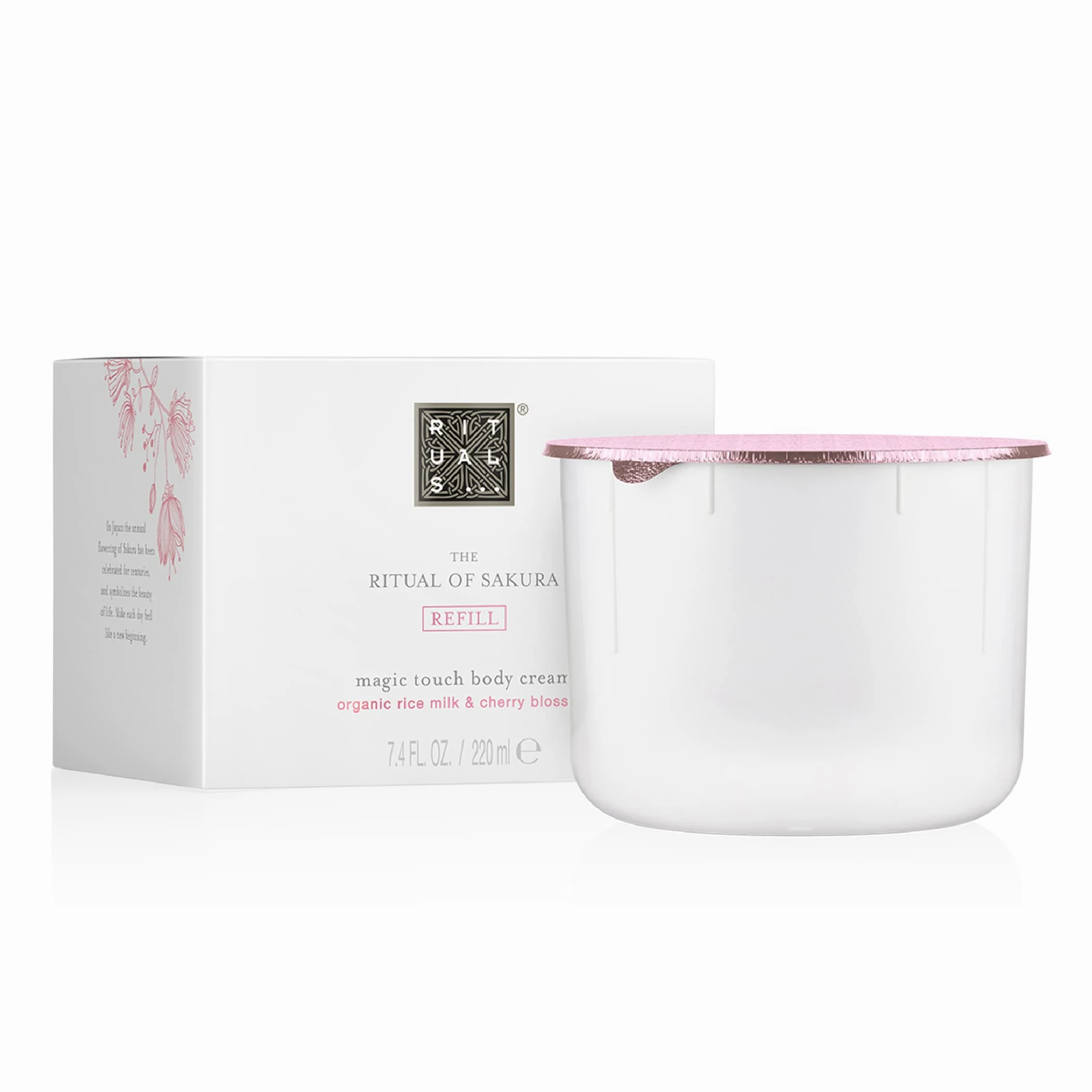 RITUALS Ricarica Crema Corpo di The Ritual of Sakura, Con Latte di Riso, Fiori di Ciliegio, Antiossidanti, Vitamina E e Centella Asiatica ‒ Nutre e Rigenera la Pelle