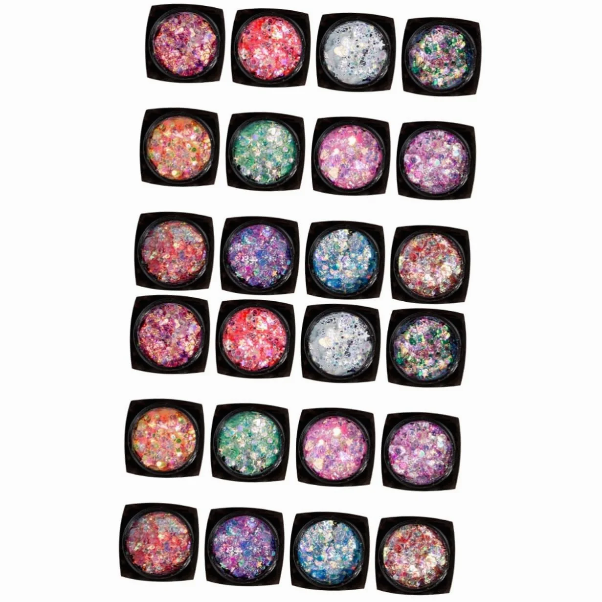 Set Da 2 Pezzi Per Il Trucco Con Paillettes 12 Colori Gel Per Il Corpo Con Paillettes Glitter Per Il Trucco Degli Occhi Unghie Lucentezza Duratura