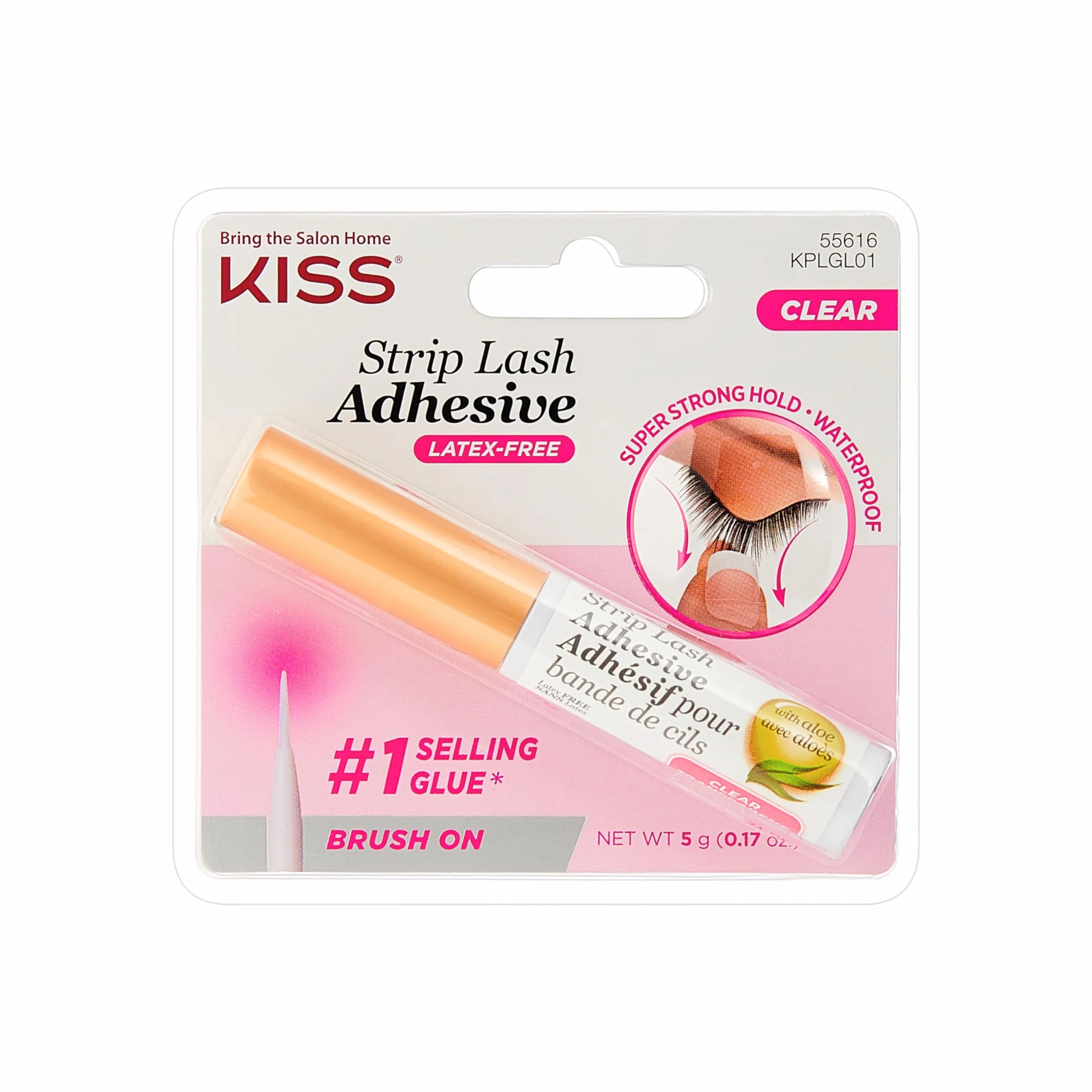 Kiss Products Ever Ez Strip Eyelash Adhesive, Clear, 0.1 Pounds