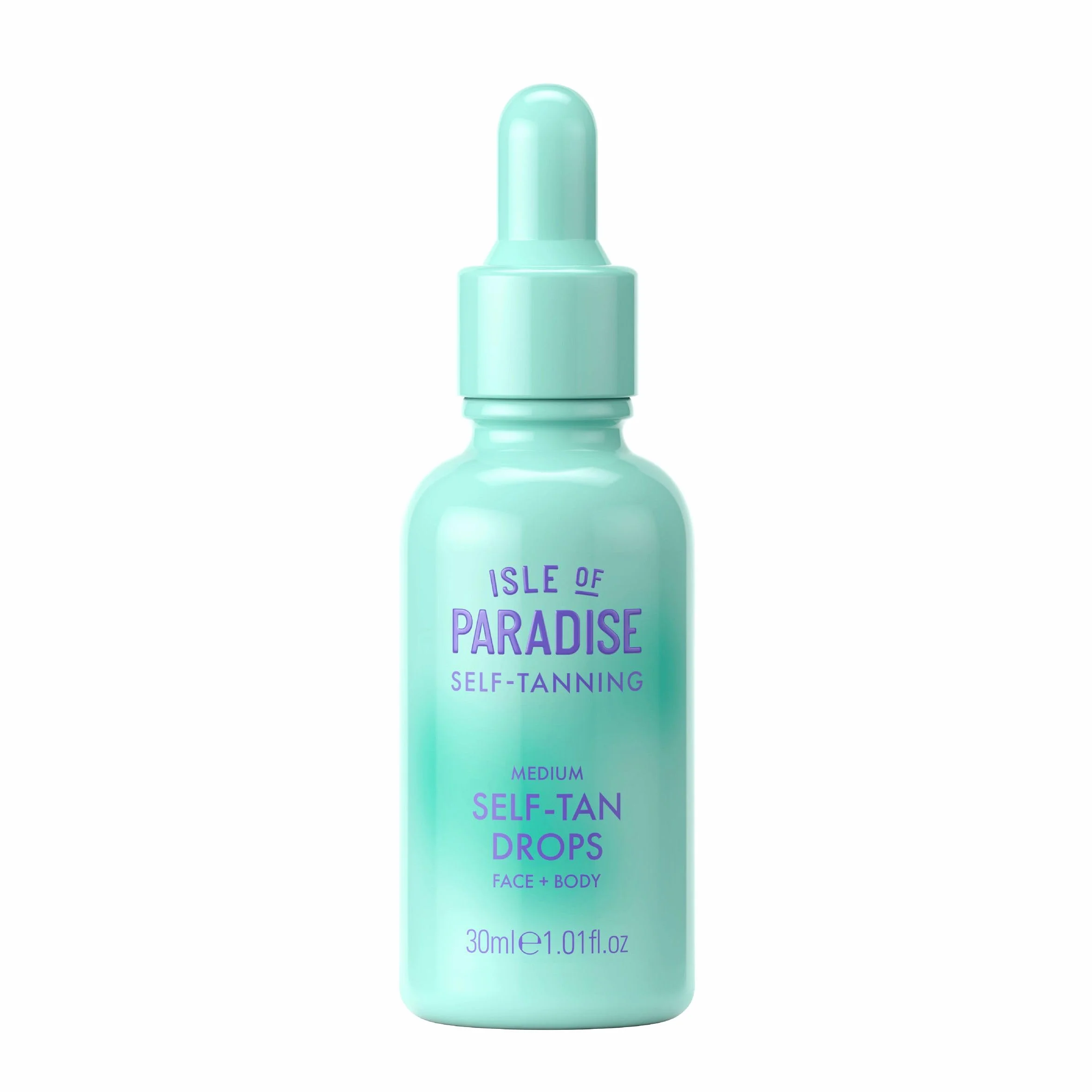 Isle of Paradise Gocce autoabbronzanti per viso e corpo, medie, illumina e uniforma il tono della pelle, gocce autoabbronzanti per pelli abbronzate e luminose, vegane e cruelty free, 30 ml