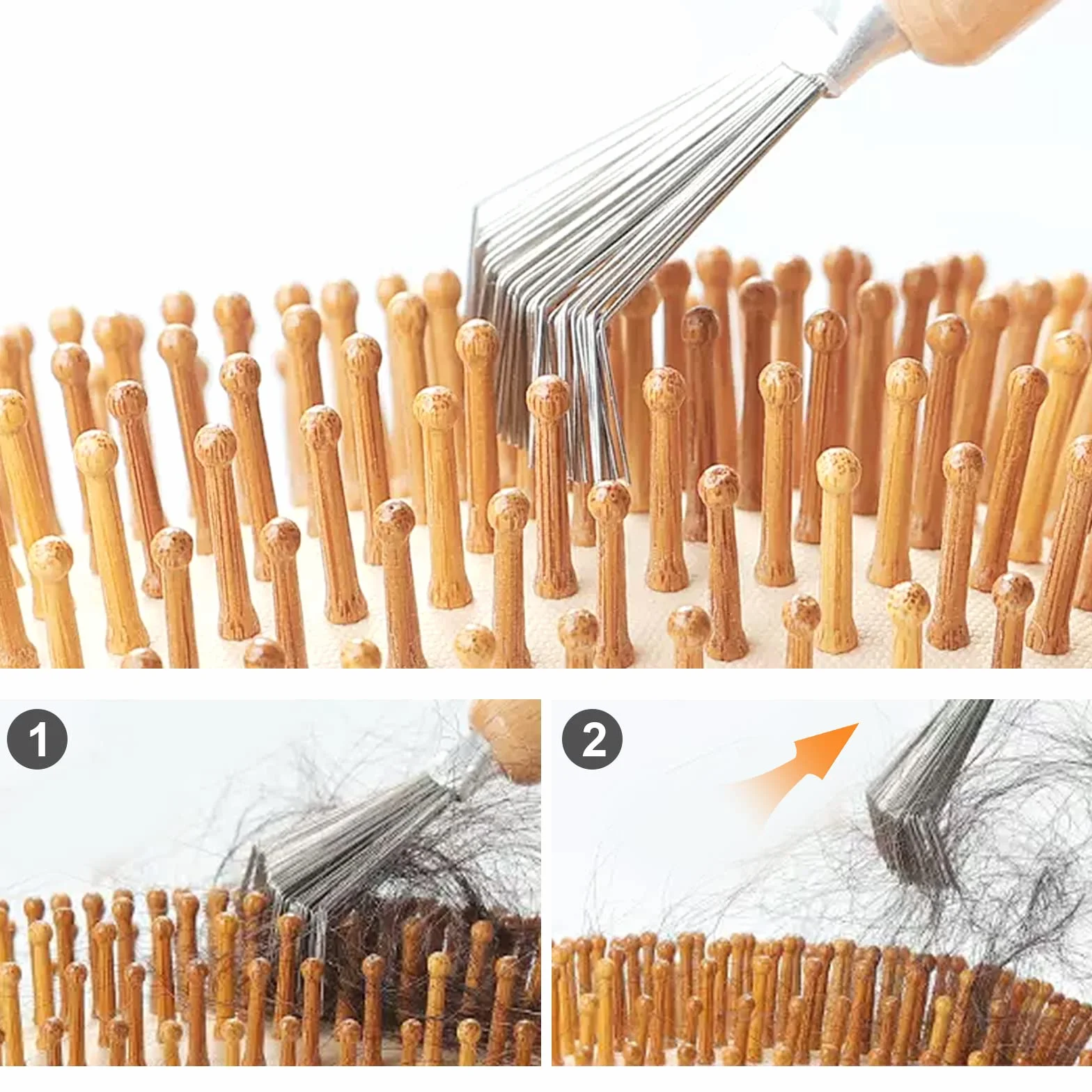 Zimoer 2 spazzole per capelli, spazzola pulizia per rimuovere peli da tappeti e tappetini