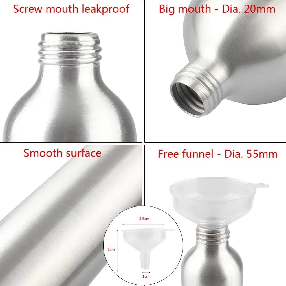 24 Pezzi 30 ml Bottiglie Spray Argento Vuote in Alluminio con Pompa Argento/Bianco Fine Nebbia Flacone Spray per Cosmetica Acqua Profumo da Viaggio Riempibile, Imbuto
