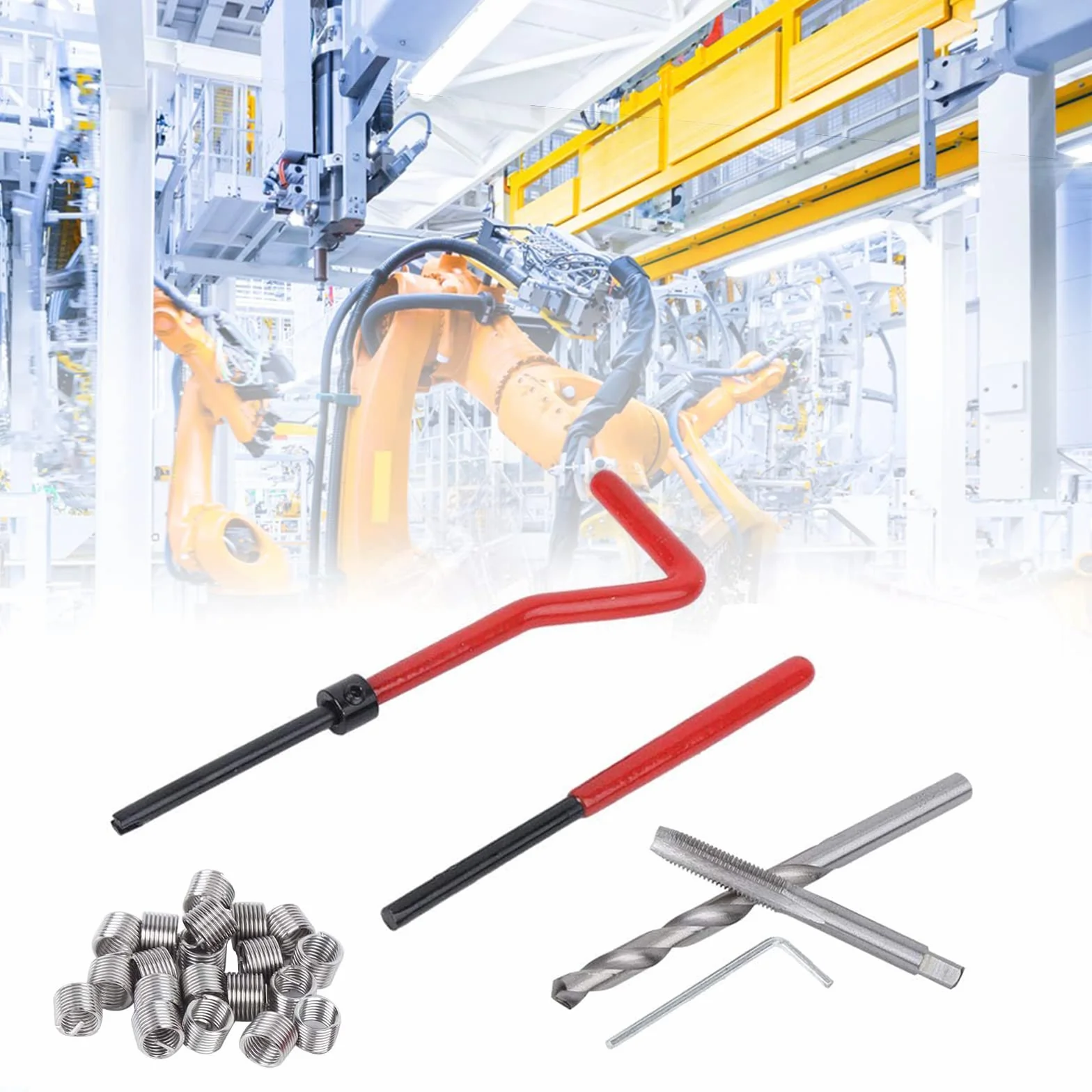 Kit Riparazione Filetti Acciaio Inox Filettatura Interna Inserti Filettati