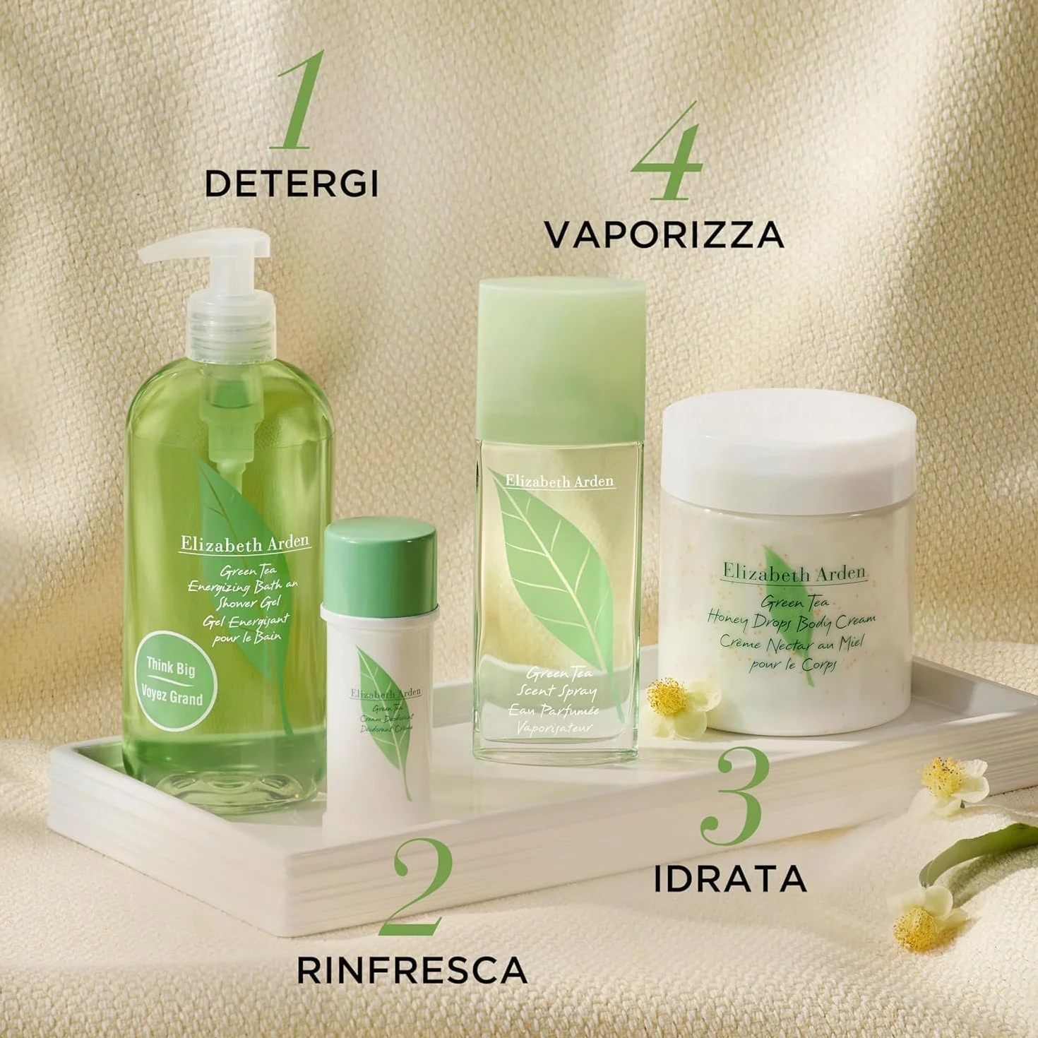 Elizabeth Arden - Green Tea Eau Parfum, Profumo Femminile con Essenze Naturali di Tè Verde e Bergamotto, Rinfrescante, Floreale e Agrumato, Risveglia i Sensi, Energizzante, Profumo per Donne