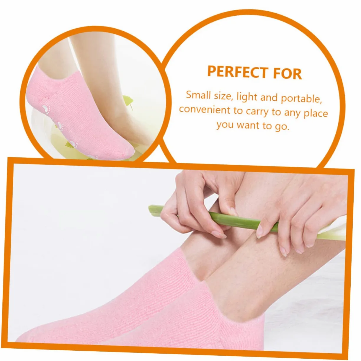 Calze Idratanti per Piedi Spa 3 Paia in Cotone Gel | Fibra Elastica, Effetto Lenitivo e Protettivo, Leggere da Portare, Uso Quotidiano e Lavori Domestici