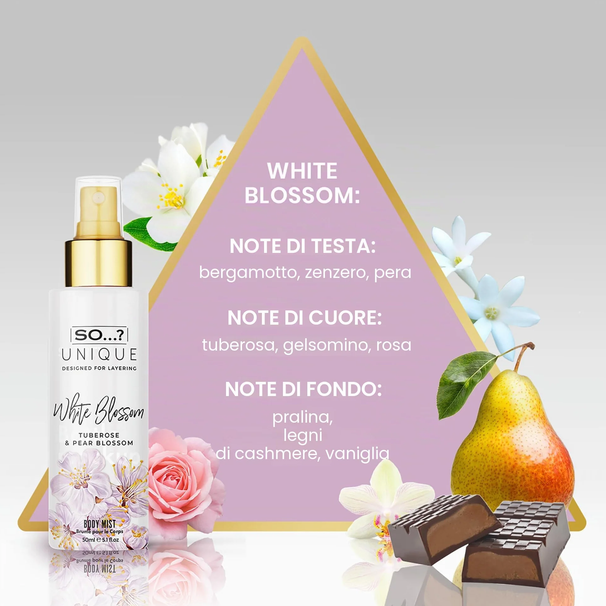So…? Unique Grande Womens Mini Mist Gift Set, Body Mist Fragrance Spray (4x50ml)