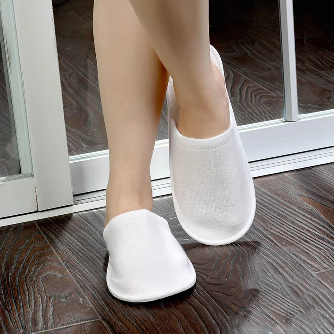 Pantofole usa e getta antiscivolo ciabatte chiuse hotel spa casa viaggio taglia unisex 2 coppie