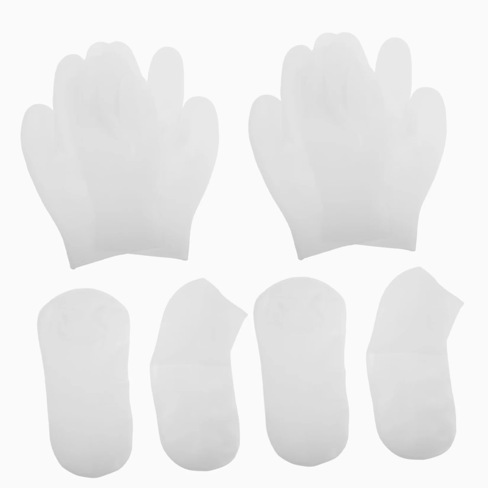 Toddmomy 8 Calzini in Silicone Idratanti per Piedi e Guanti Elasticizzati Trattamento Riutilizzabile per Secca e Screpolata Morbide Spiaggia Adatte e