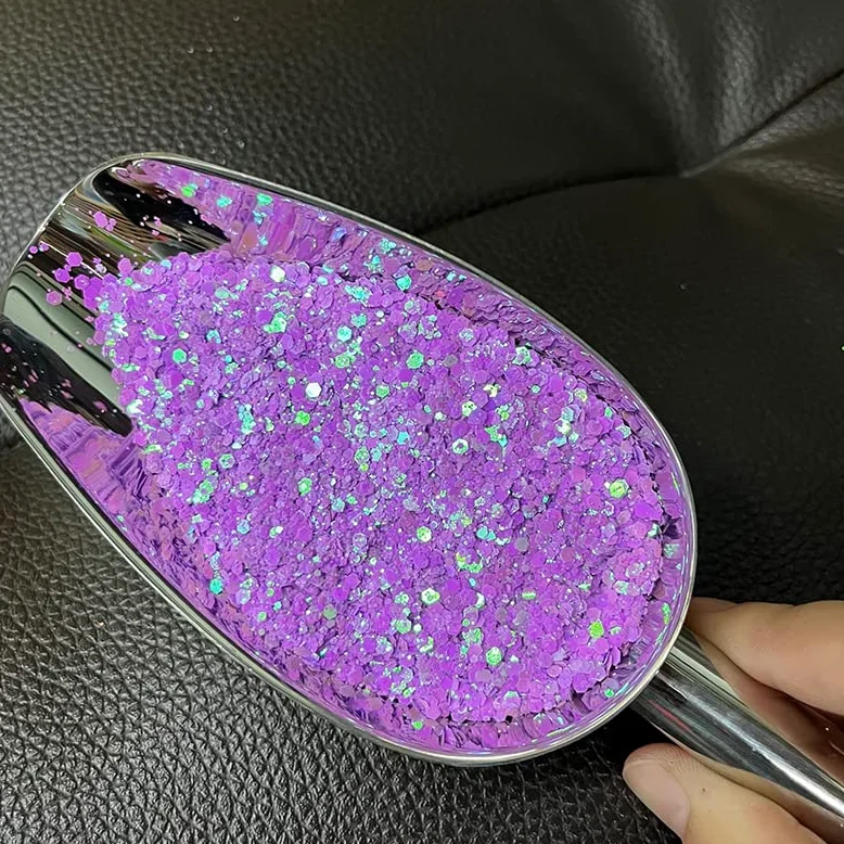 100g 500g Esagonale Formato Della Miscela Colore Della Caramella Occhio Viso Artigianato Unghie artistiche Paillettes Glitter Chunky Bulk Powder-7-500g