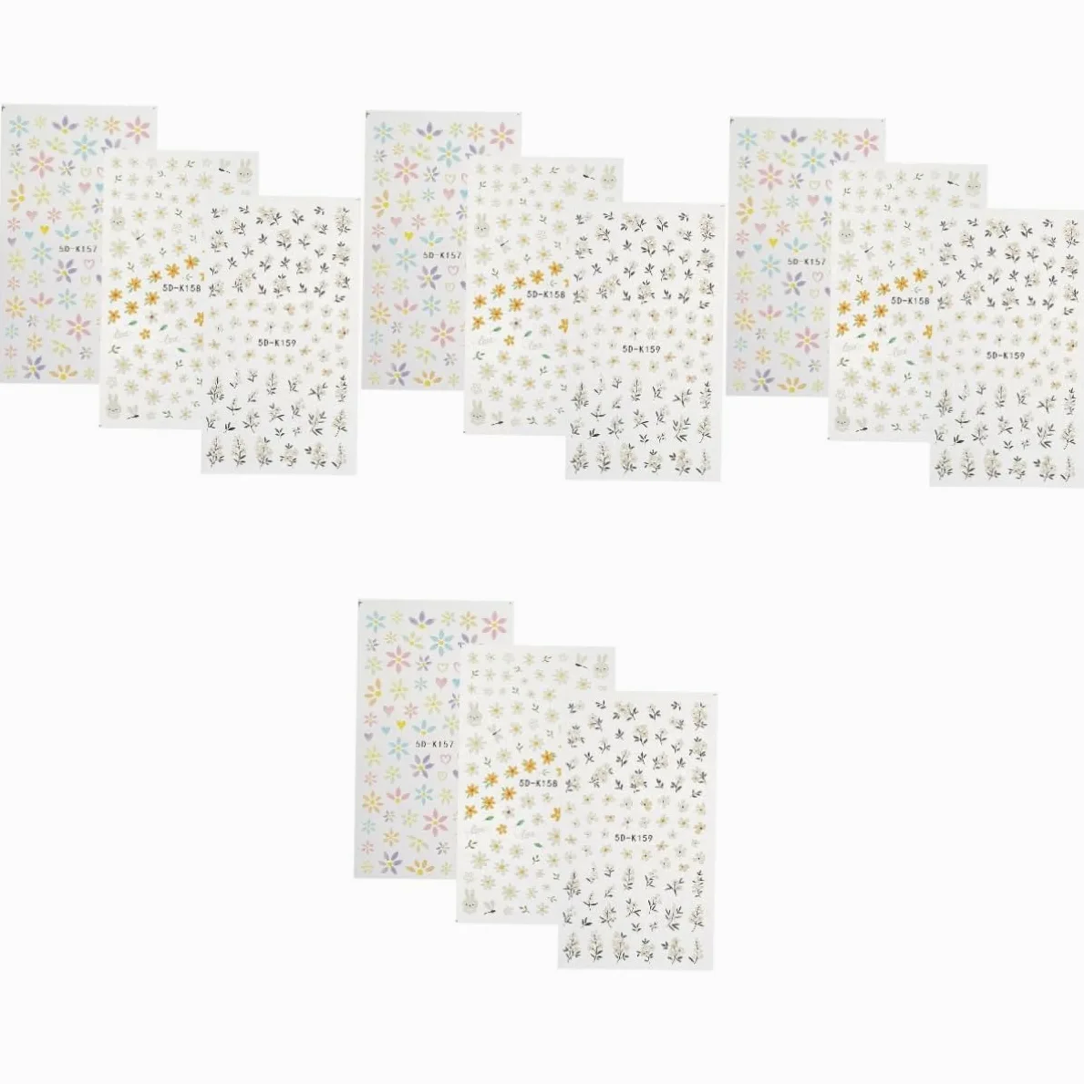 Healeved 12pezzi Nail Art Stickers Adesivi Per Unghie Decorativi Facili Applicare Adatti Per Manicure Design Decorazioni Per Unghie