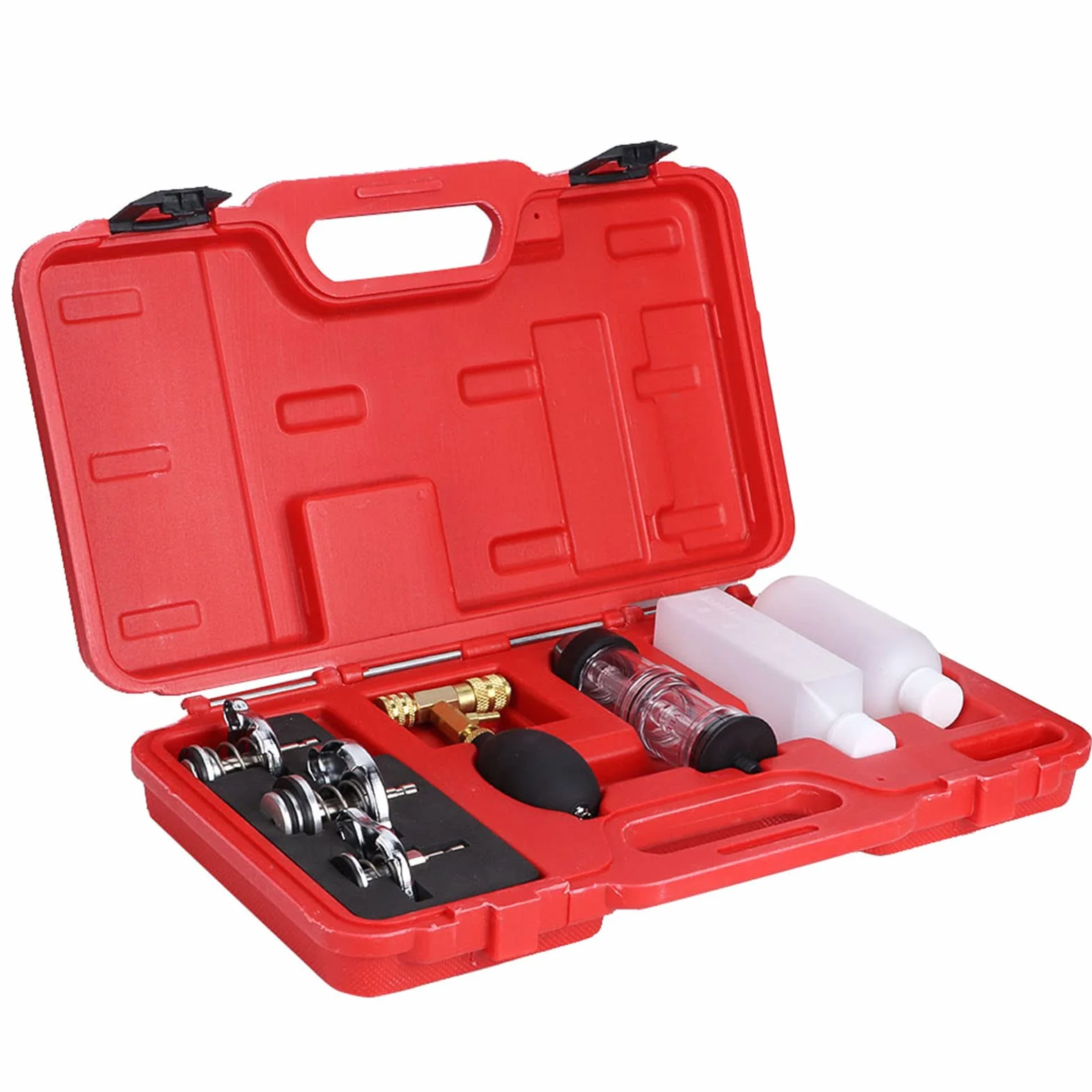 Tester guarnizione cilindro rilevatore perdite testata CO2 con 3 adattatori a baionetta Kit calibro automatico