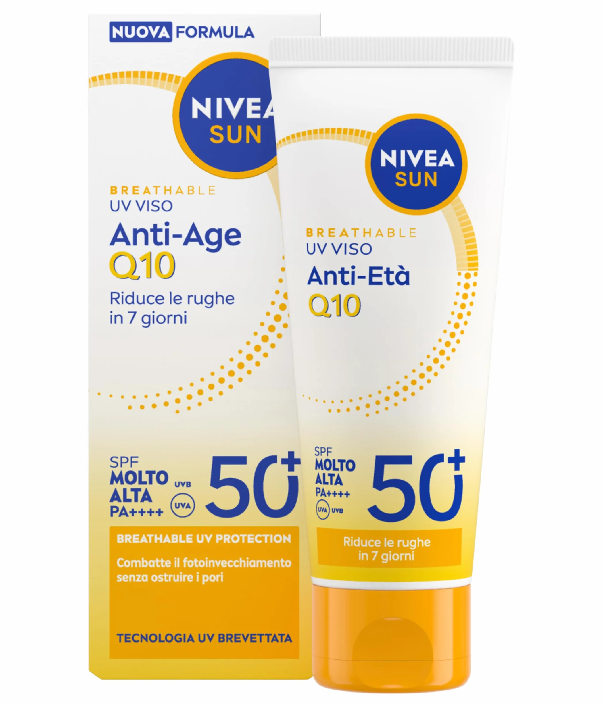 NIVEA SUN Anti-Age Q10 SPF 50+ 40 ml Crema Solare Viso Antirughe