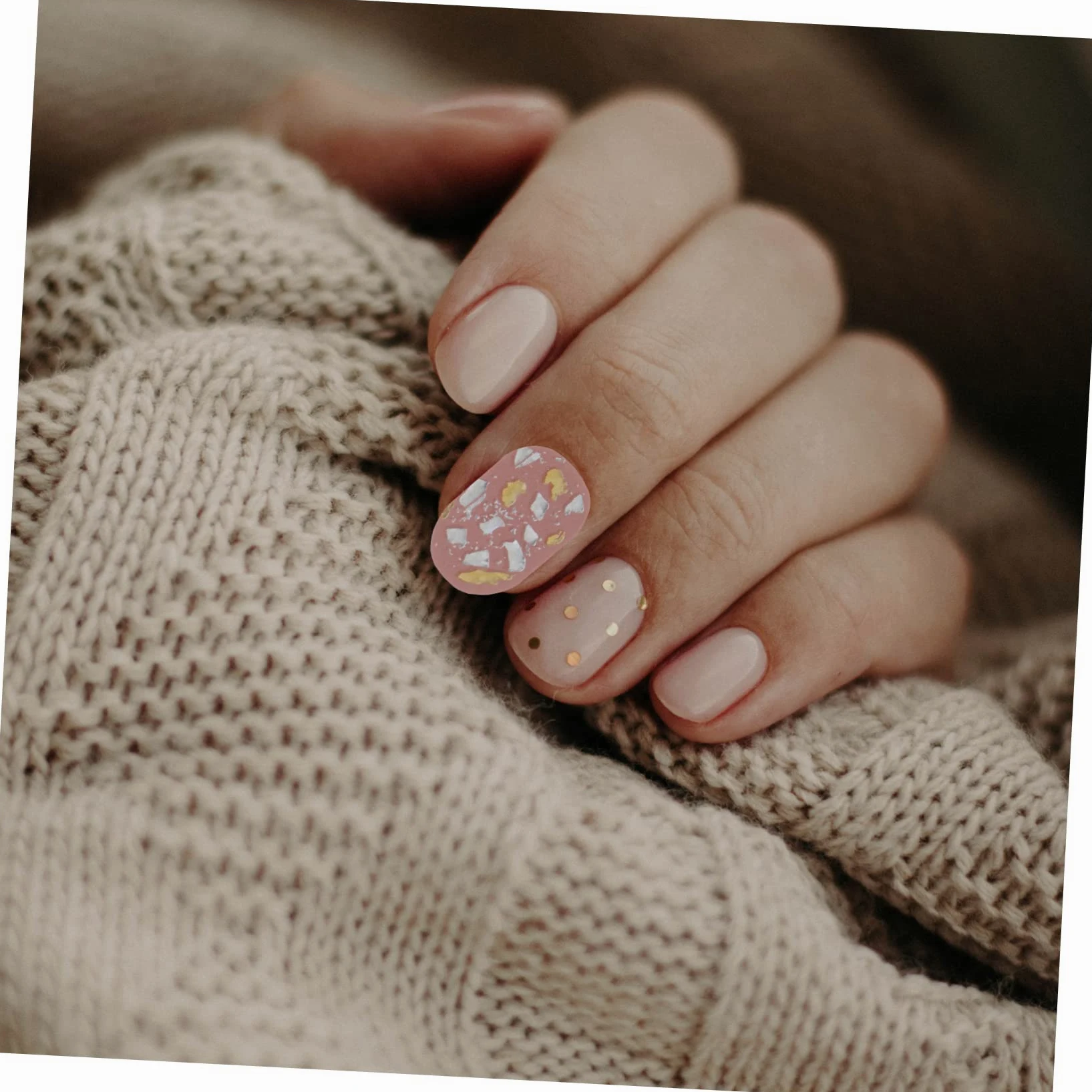 5 Set Adesivi Unghie Impermeabili Autoadesivi Decorazioni Per Manicure Diy Set Design Variegati Per Unghie Facili Applicare E Rimuovere 6 Fogli*5