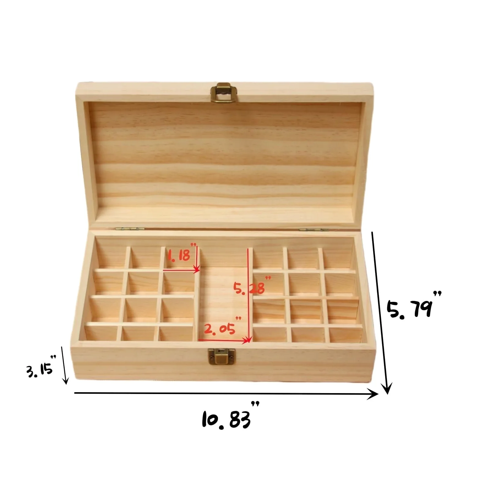 Porta Smalti Contenitore for Smalto in Legno, Espositore for Oli Essenziali, Staccabile Valigetta Custodia