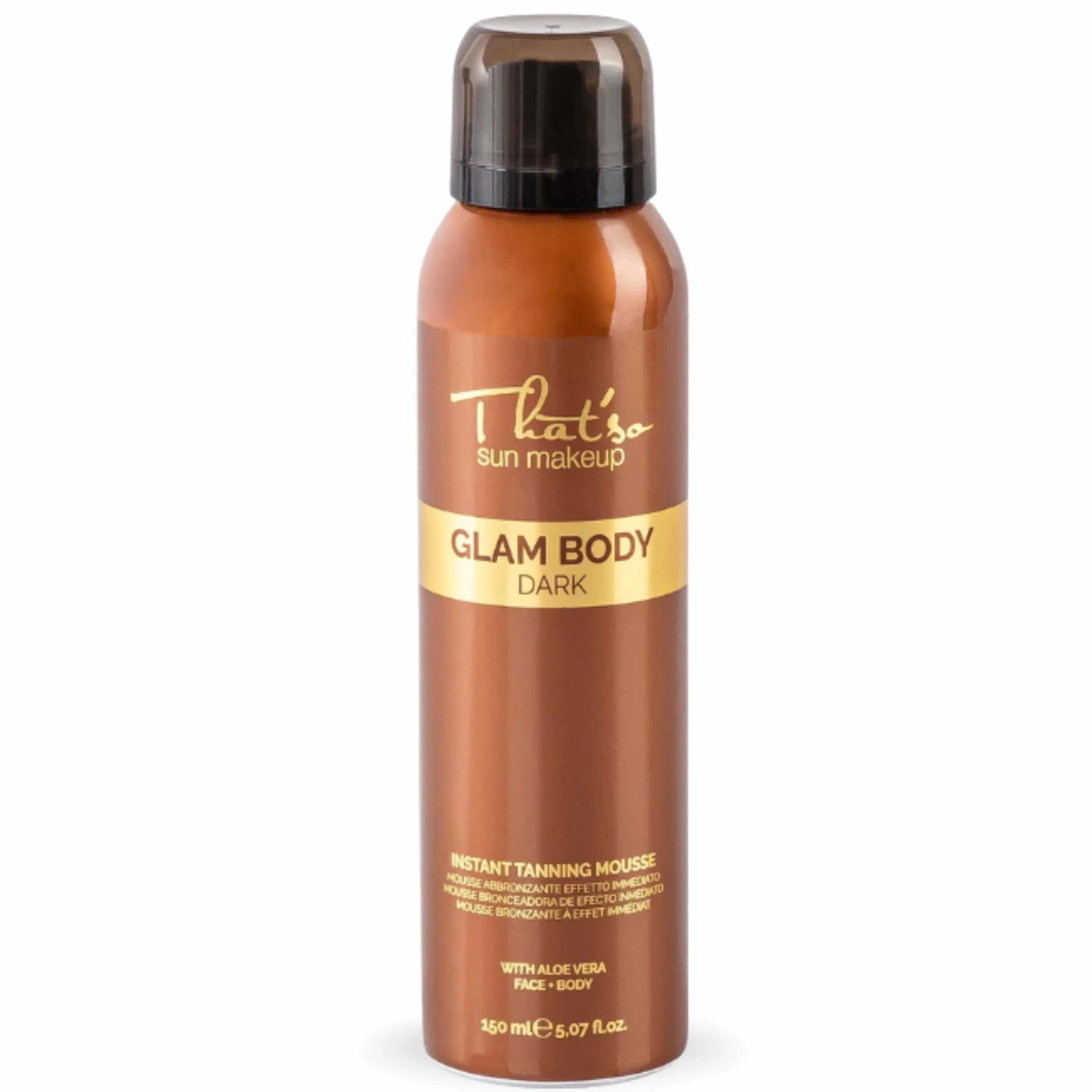 That’so Glam Body Mousse Autoabbronzante Viso e Corpo 150 ml Abbronzatura Intensa con DHA e Aloe Vera