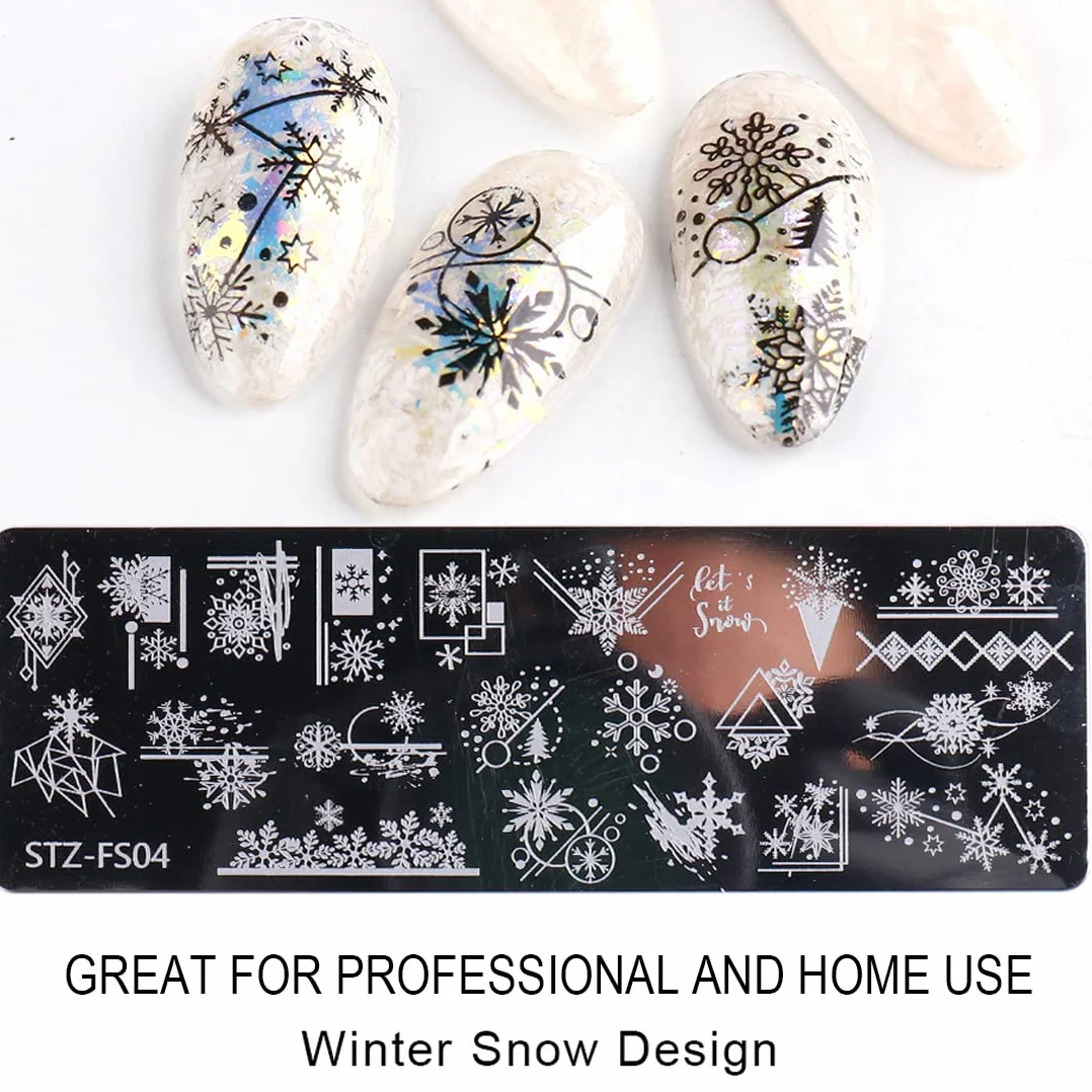 Nail Art Trilogy, Nail Template, Nail Art and Sealing Machine, Unique Snowflake e vari design a reticolo