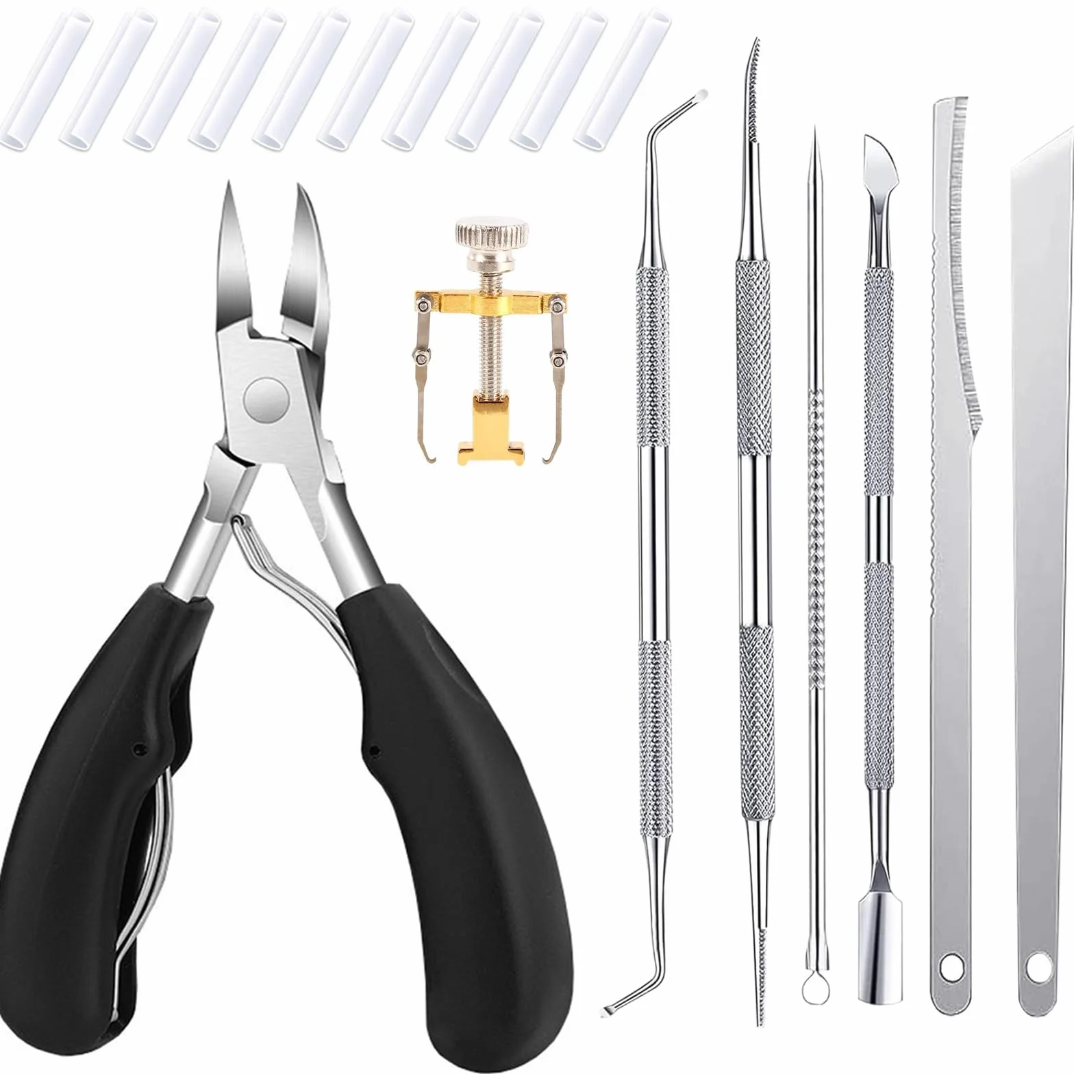 18 Pezzi Kit Pedicure Kit Pedicure Professionale Piedi Set Tagliaunghie Acciaio Inox Tagliaunghie Set Professionale Donne e Uomini Per Micosi Unghie Spesse Incarnite