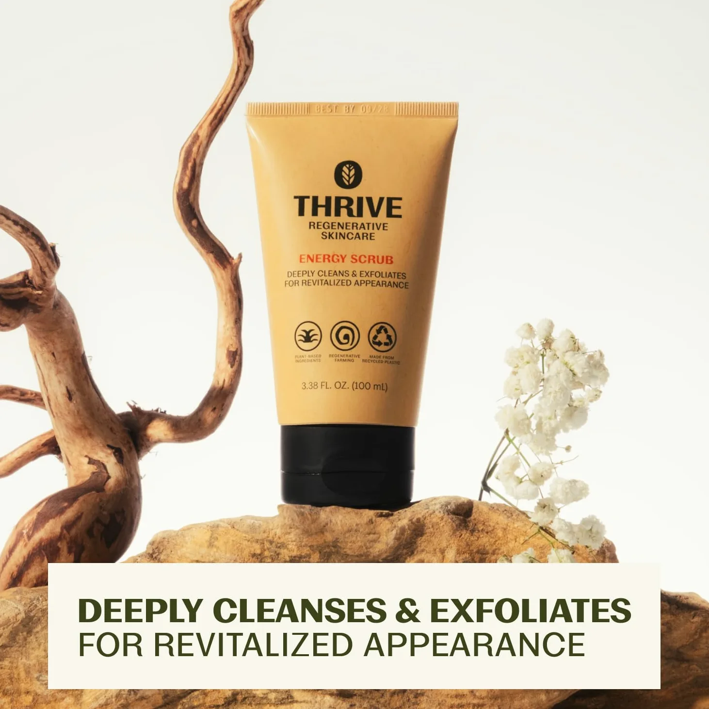 Natural Men’s Face Scrub – Exfoliating Face Wash for Men with Unique Premium Natural Ingredients for Healthier Skin – Unclogs Pores & Helps Prevent Ingrown Hairs – Natural Face Scrub for Men