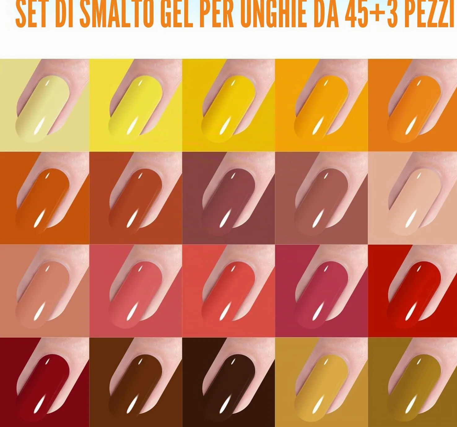 Vishine Smalto Semipermanente Unghie, 48 pcs Smalti Semipermanenti per Unghie con Base e Top Coat, Matt Coat, Smalto per Unghie in gel UV LED Nudo Rosso Semipermanente Unghie, 8ml