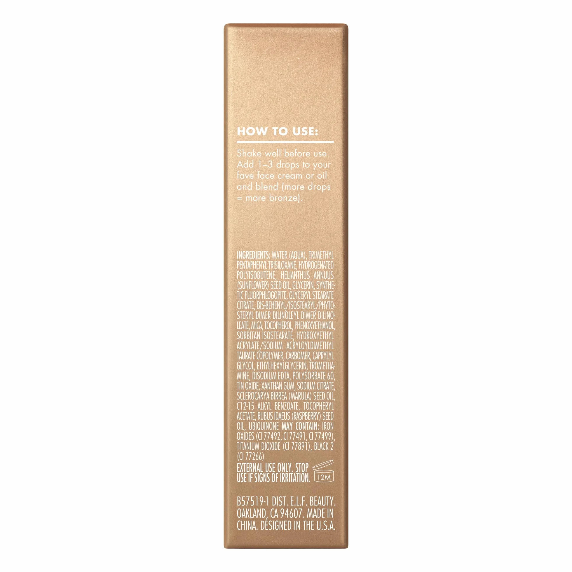 e.l.f. SKIN Bronzing Drops Mini Liquid Bronzer For Face
