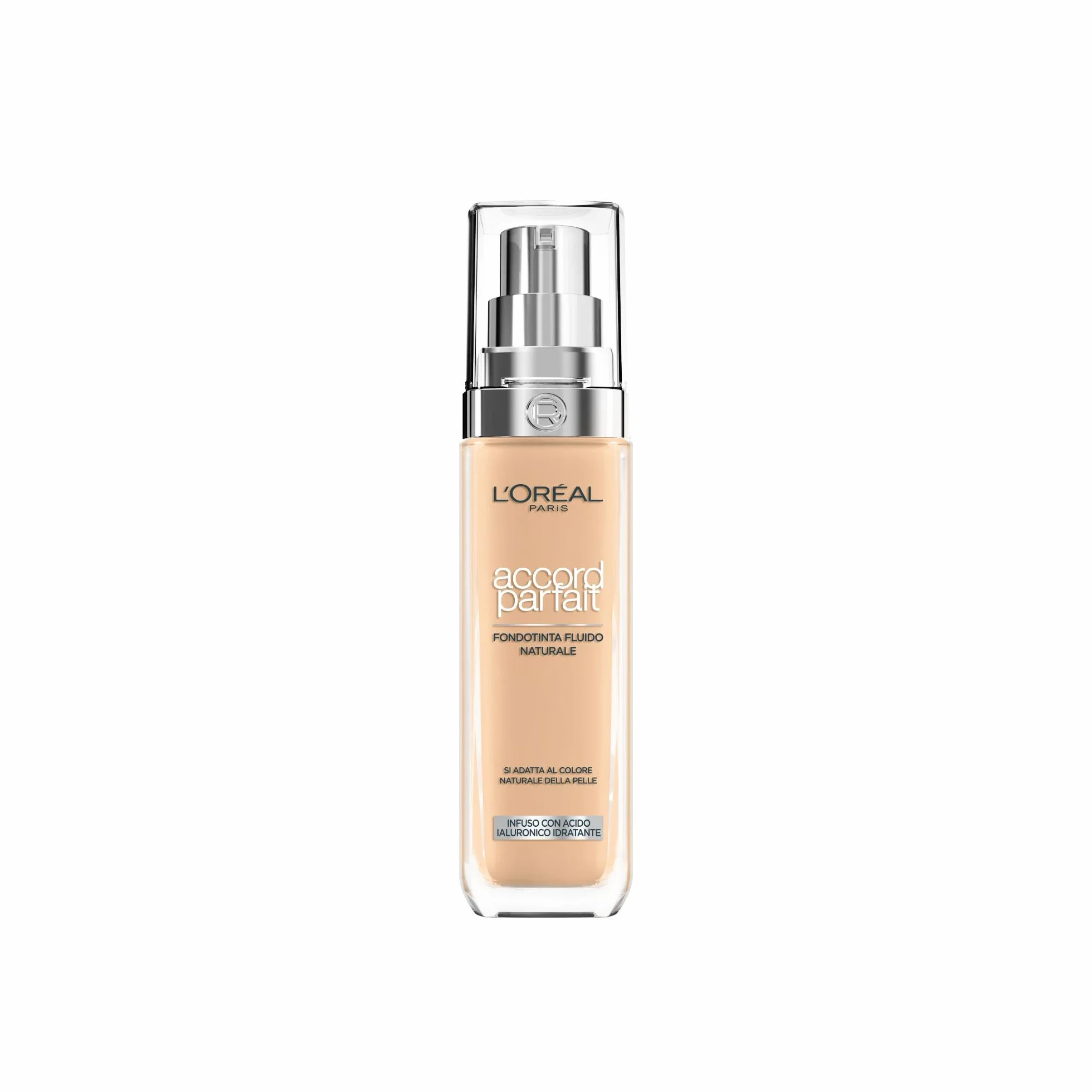 L'Oréal Paris Accord Parfait Fondotinta Liquido Tonalità 3D/W Warm Dorè Acido Ialuronico