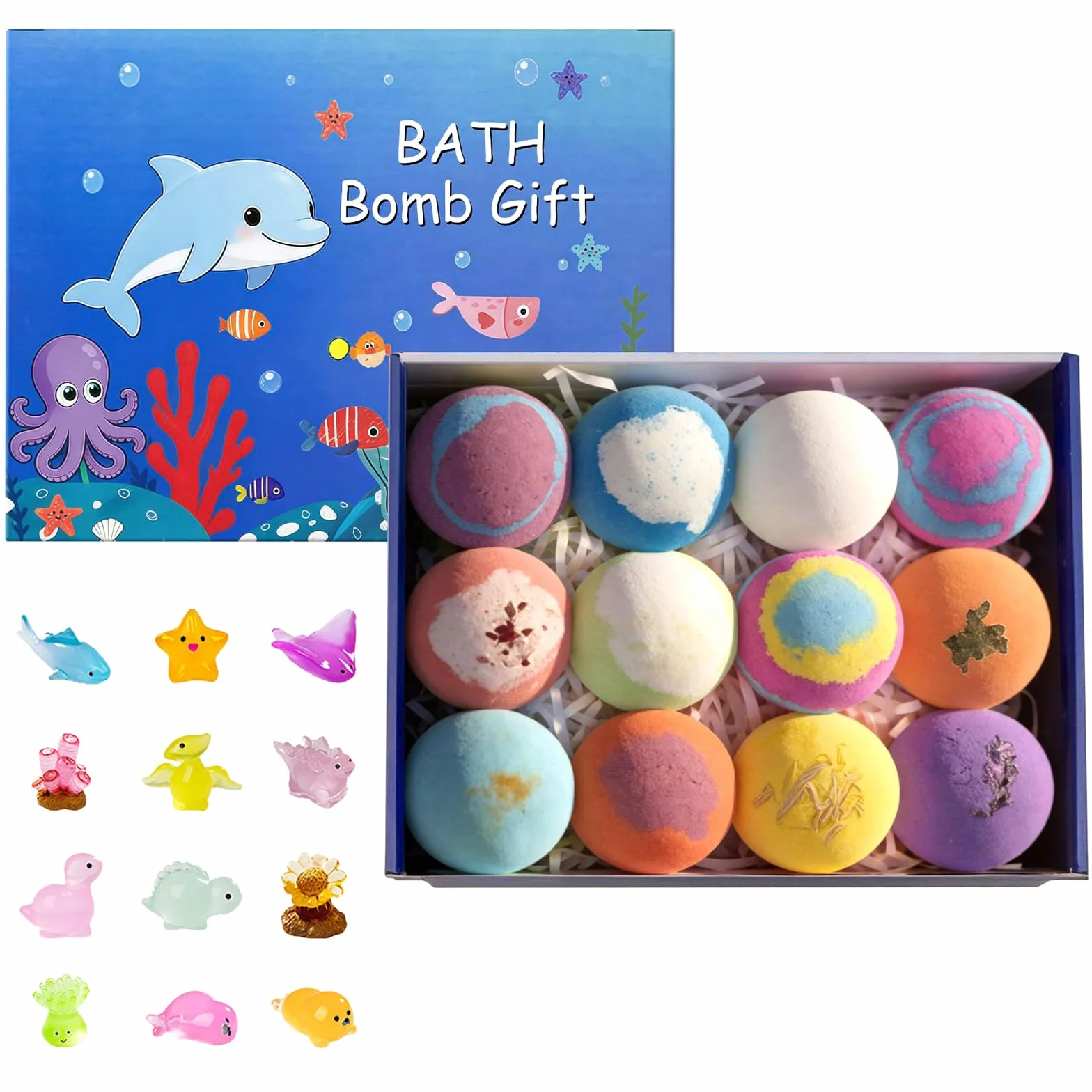 12 Pezzi Bombe Da Bagno Bambini Con Sorpresa, Bombe Da Bagno Con Sorpresa Naturali, Bomba Da Bagno Bambini, Bath Bomb Gift Per Compleanno Natale, Bath Bomb Bambini