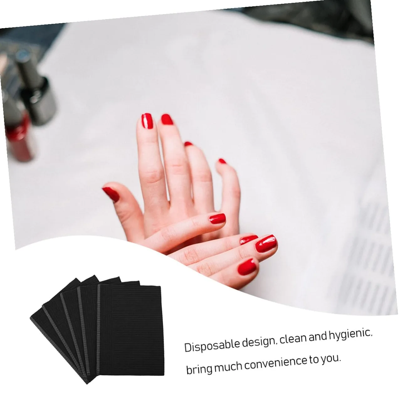125 pezzi Tovaglietta Manicure Assorbente Monouso Polpa Tappetino per Nail Art e Pratica Unghie per Saloni e Uso Domestico