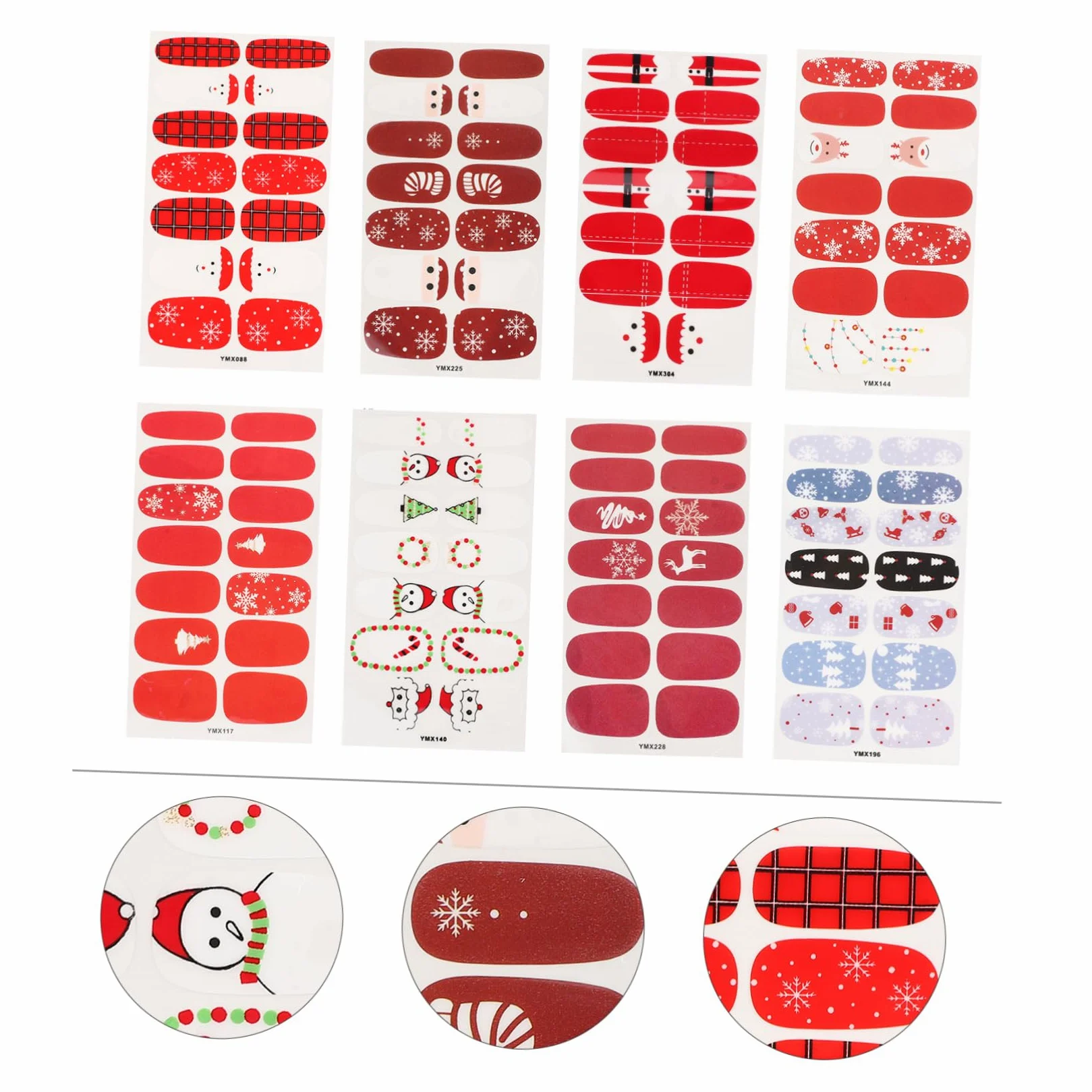 FRCOLOR 3 Set Adesivi Natalizi Per Nail Art Adesivi Unghie Natale Per Unghie Natalizie Adesivo Per ie Decalcomania Decalcomanie Per ie ie Etichetta 8 Fogli * 3