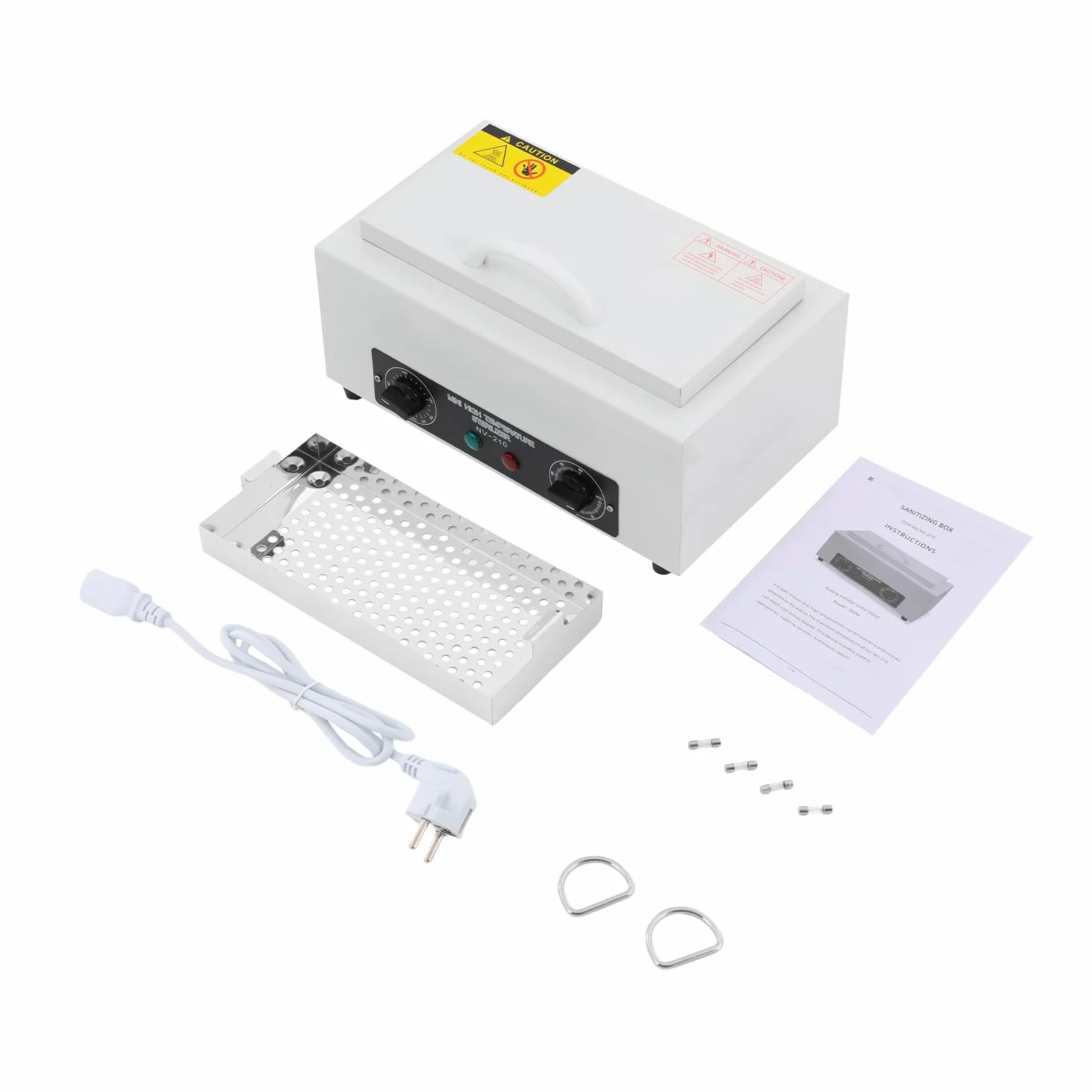 200 °C a vapore autoclave sterilizzatore per tatuaggi, sterilizzatore di temperatura ad alta temperatura, in metallo, con timer, manicure, chiodo per salone, strumenti per capelli, 300 W