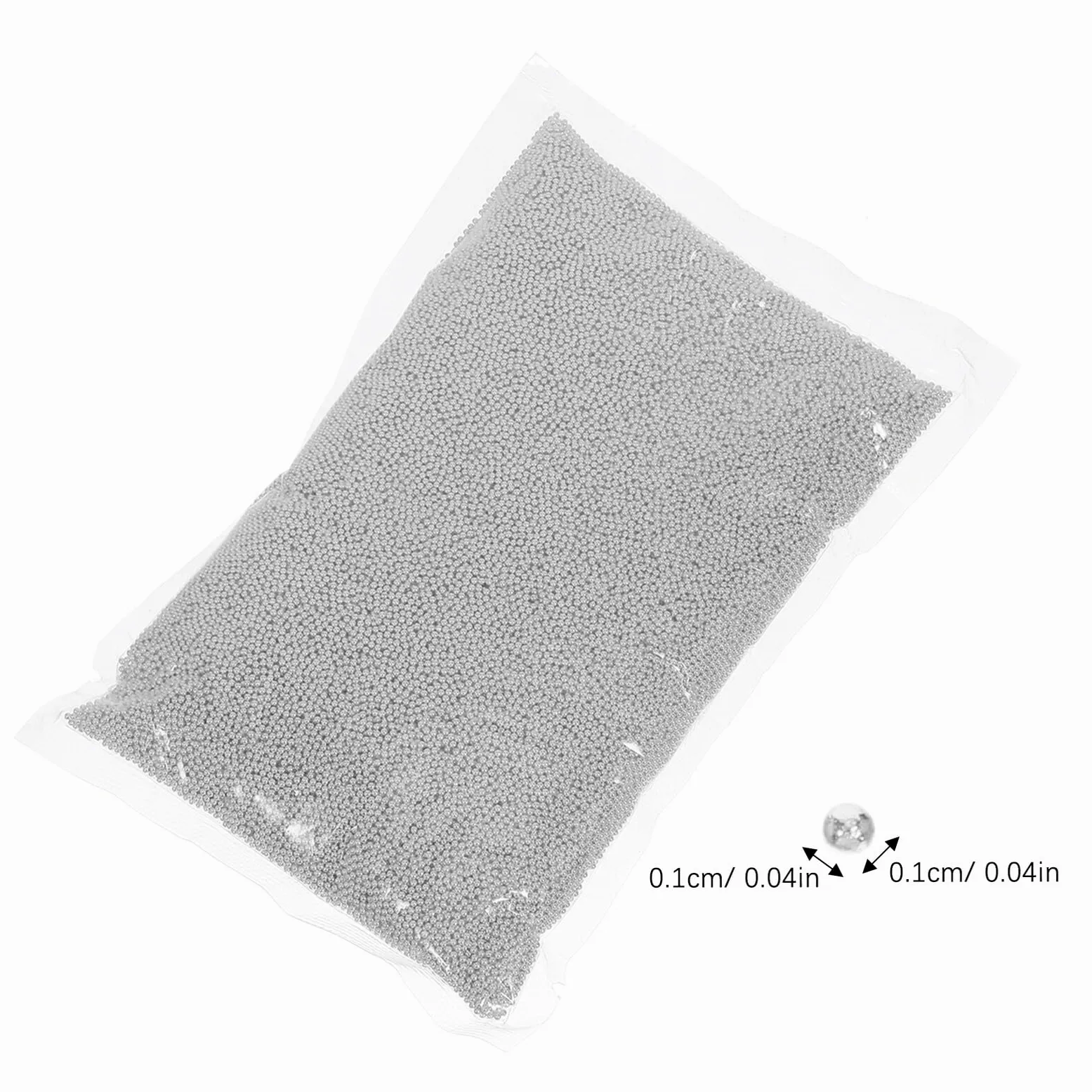 Perline per Unghie Rotonde 500g in Metallo, Decorazione Nail Art | 1 Confezione, Argento, Design Elegante e Delicato, per Crafting e Party