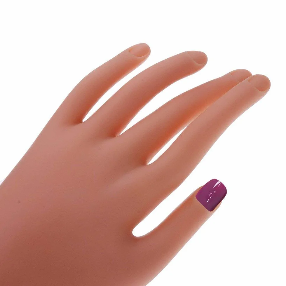 Morbida per Manicure Dito di Formazione,Mano Modello Plastica Pratica Nail Art Manicure Dito Con la Staffa Può Essere Piegato