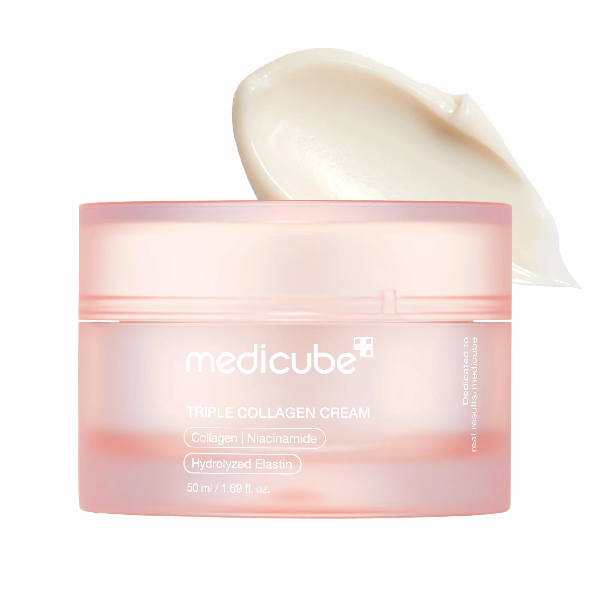 medicube Triple Collagen Cream - Crema Viso Collagene contro i segni del tempo, Pelle Idratata per 24h, Effetto Rassodante e Idratante, con Acido Ialuronico - Skincare Coreana, 50 ml