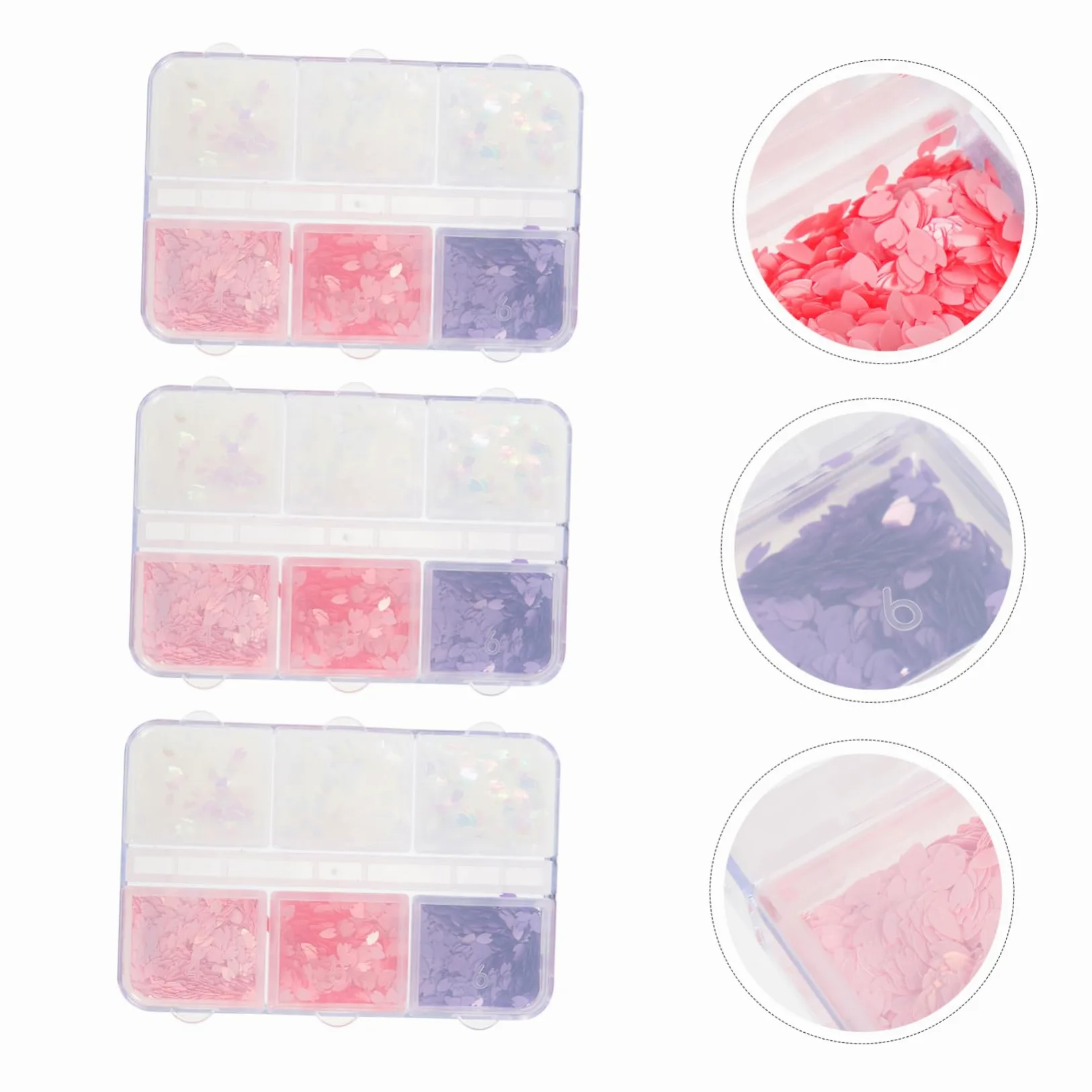 minkissy 4 Set Di Glitter Per Unghie Paillettes - Decorazioni Per Nail Art Per Ragazze Ornamenti Per Manicure Per *4